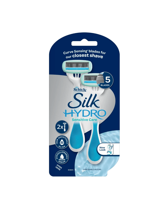 Schick 2 Pack Hydro Silk Sensitive Care Disposable Razor
