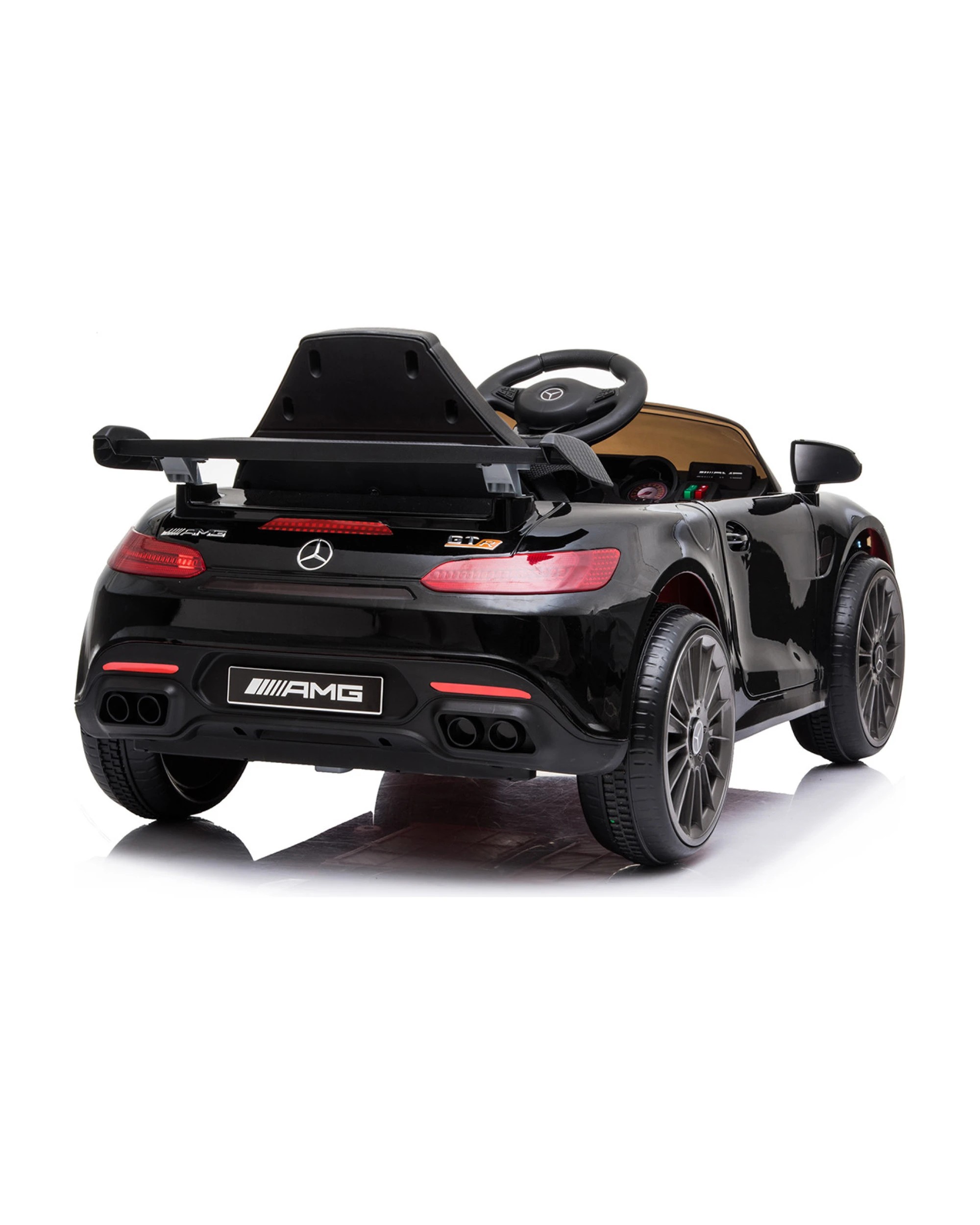 6 Kahuna Mercedes-AMG GTR Licensed Kids Electric Ride-On Car, Remote Control, Black - Black, 6 of 7