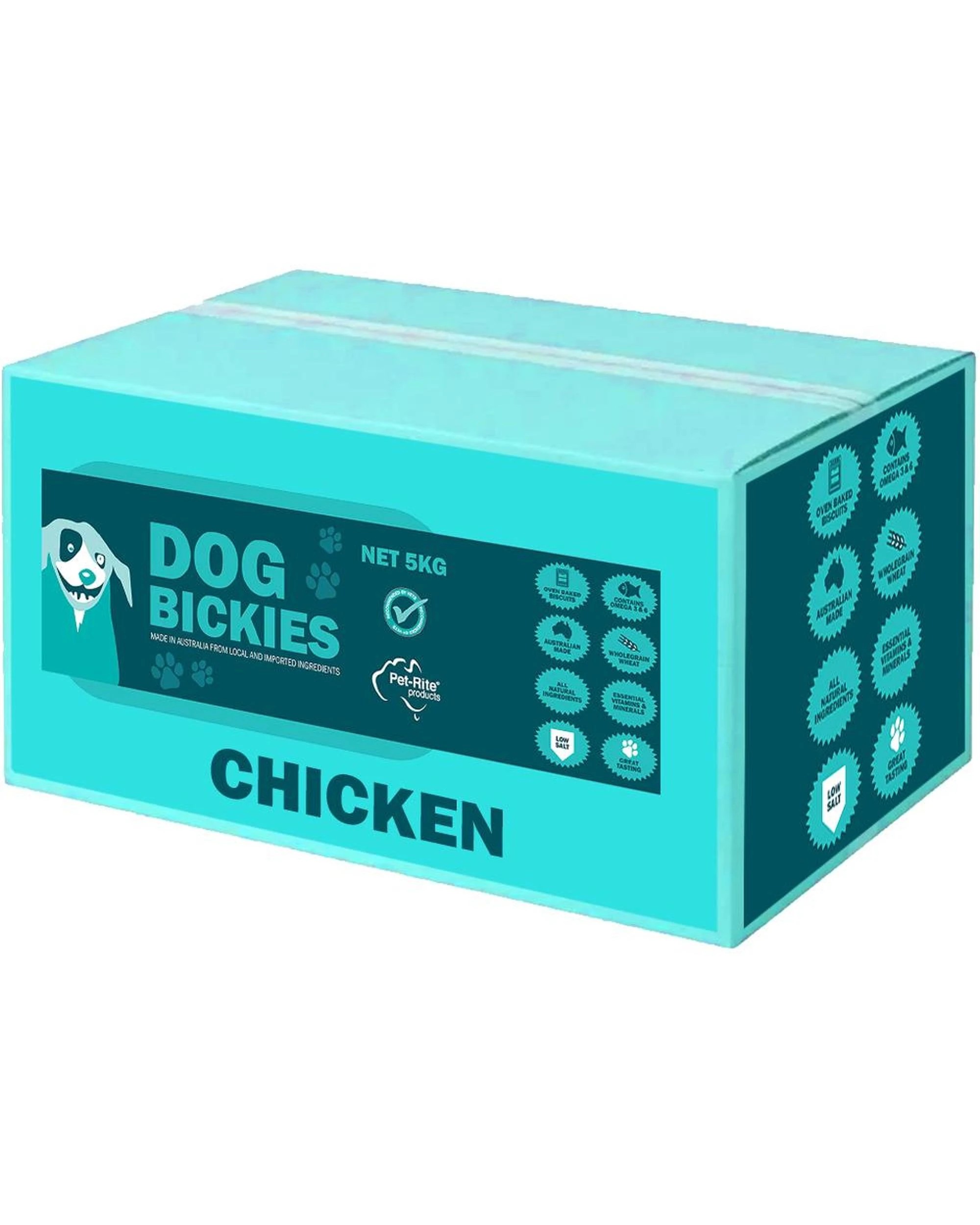 1 Pet-Rite Dog Bickies Biscuit Treats for Dogs Chicken 5kg, 1 of 1