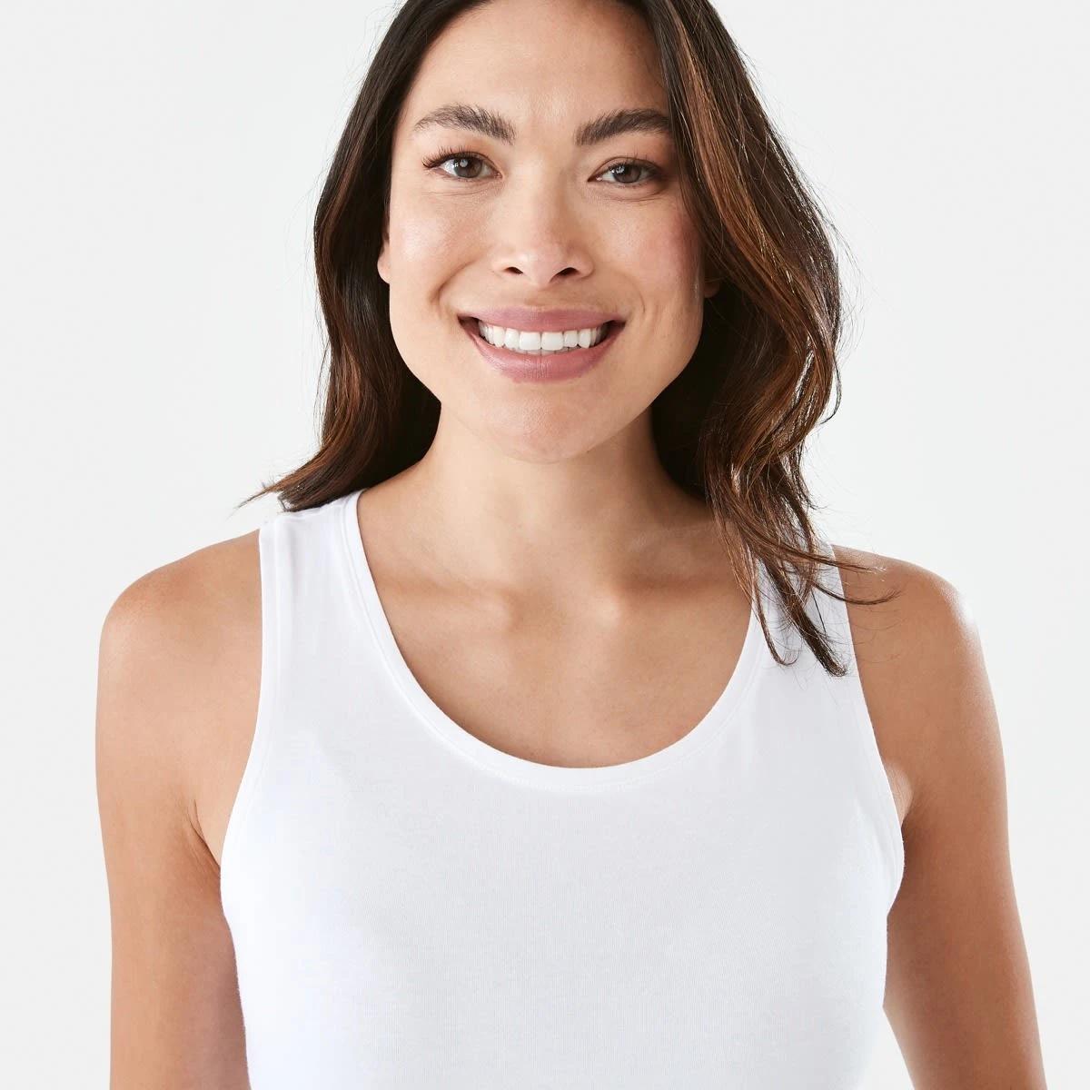 5 Sleeveless Stretch Tank WHITE, 5 of 6