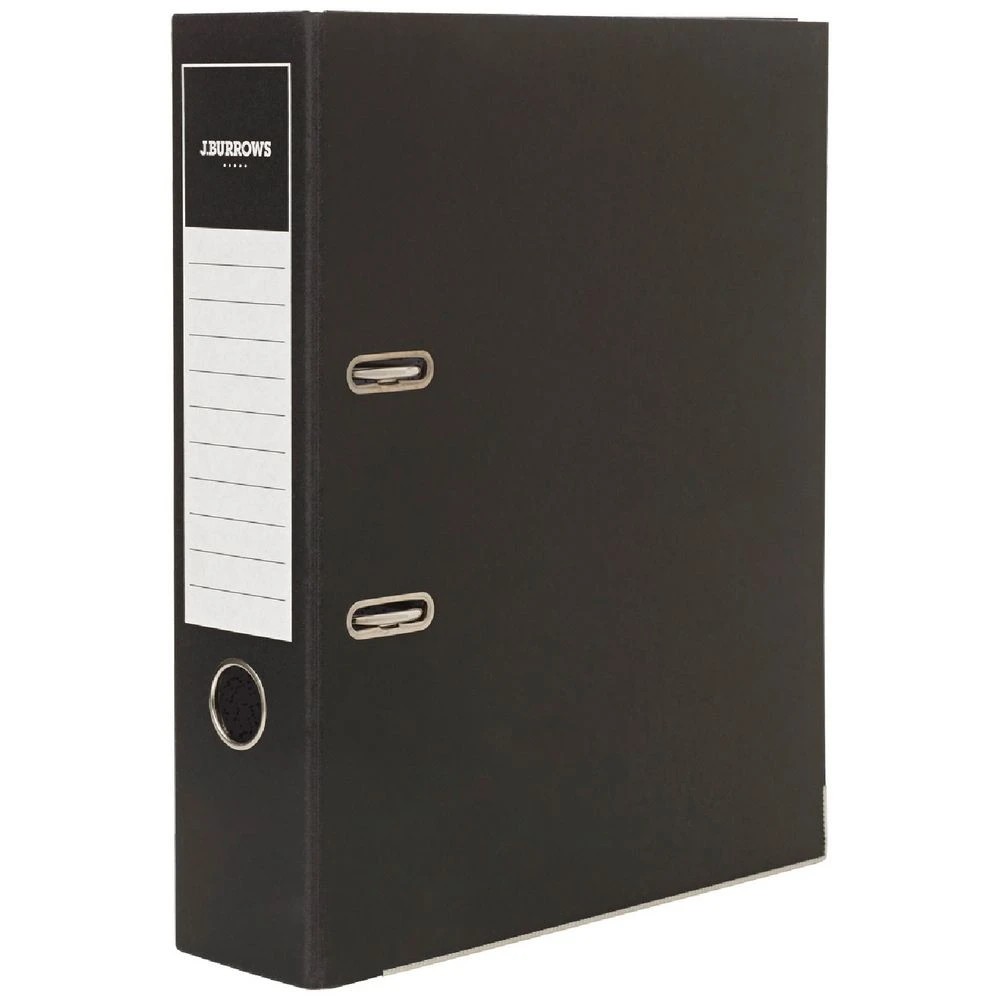 1 J.Burrows Lever Arch File A4 2 Ring Black, 1 of 3