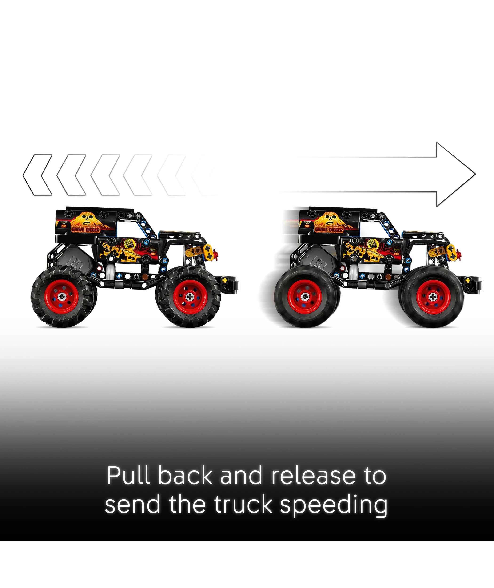 4 LEGO Technic Monster Jam Grave Digger Fire and Ice 42219, 4 of 10