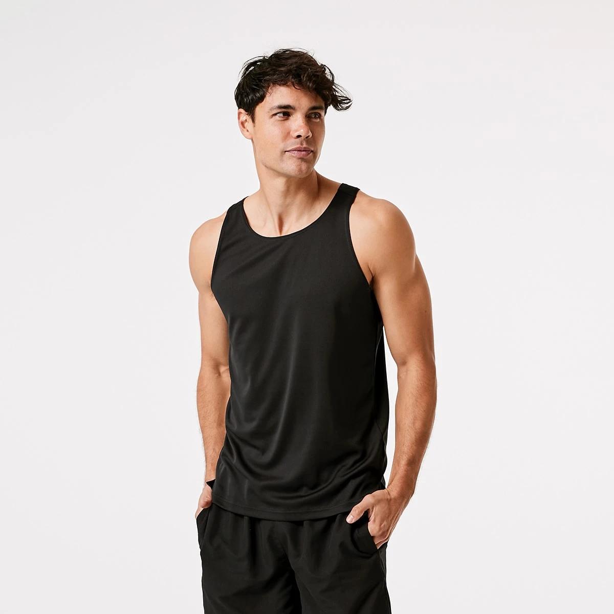 2 Active Mens Mesh Tank BLACK, 2 of 5