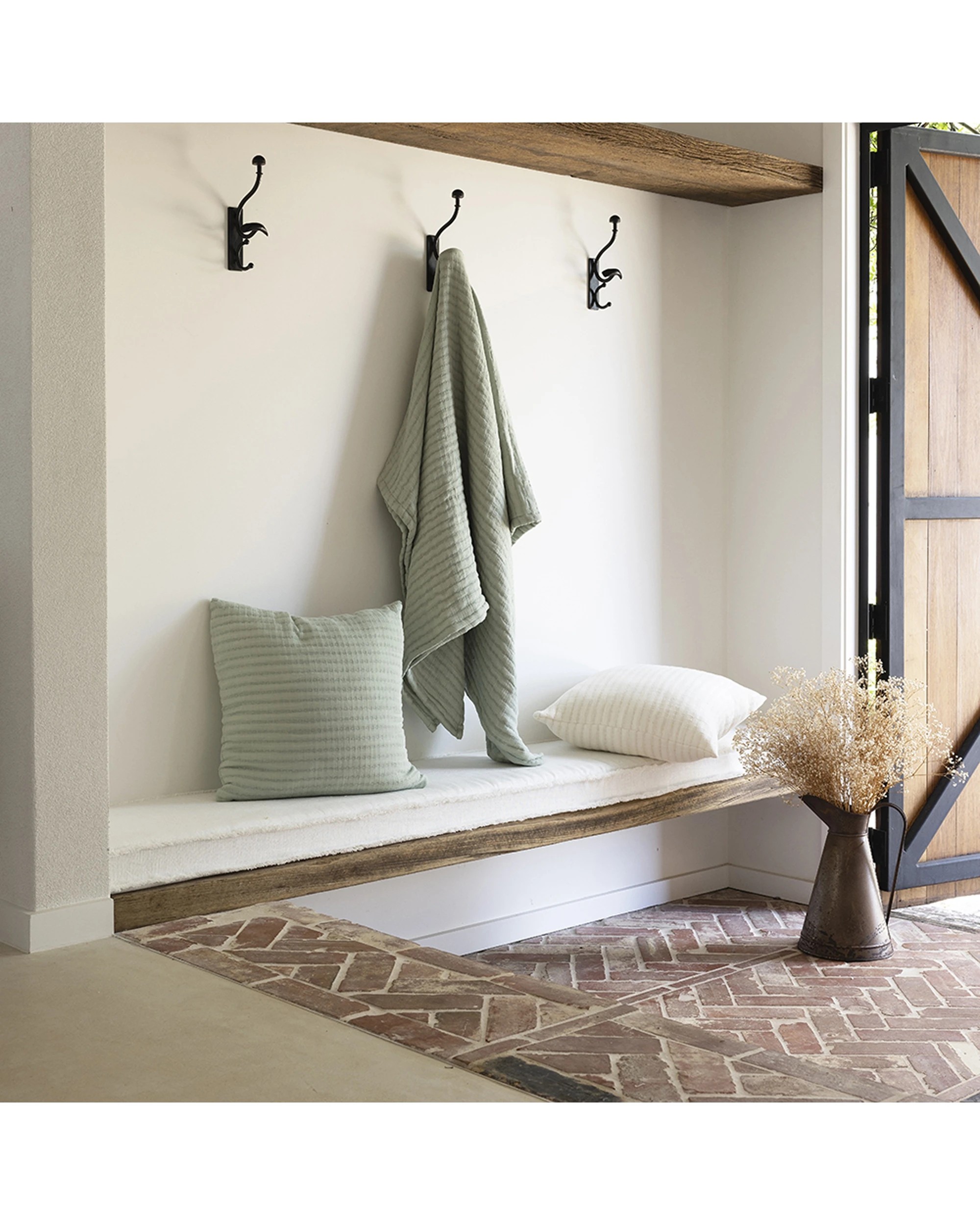 2 Bambury Nova Cotton Woven Square Cushion Ivory - White, 2 of 4