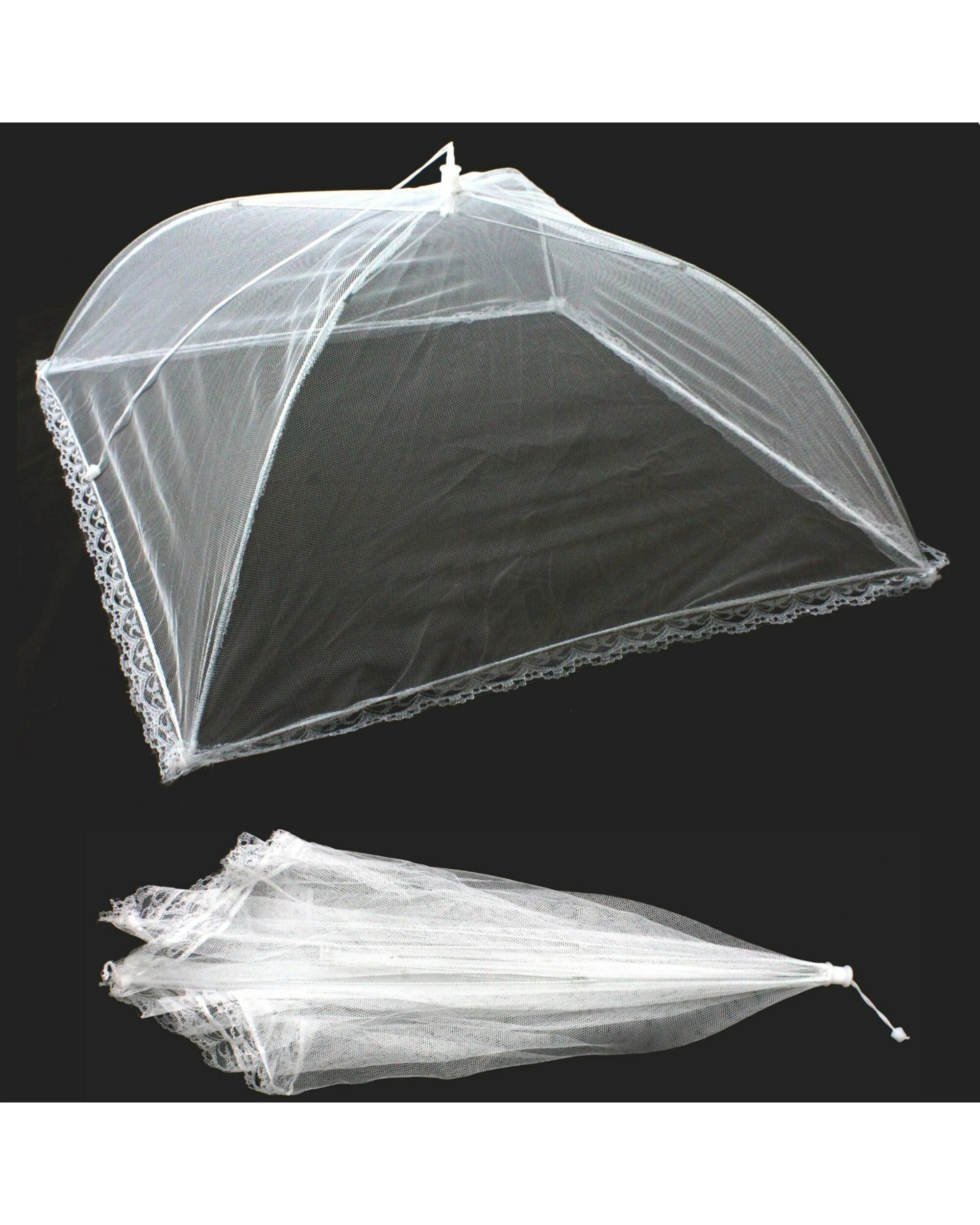 1 Spice Kitchen Large Outdoor Folding Food Cover 60cm - White, 1 of 1