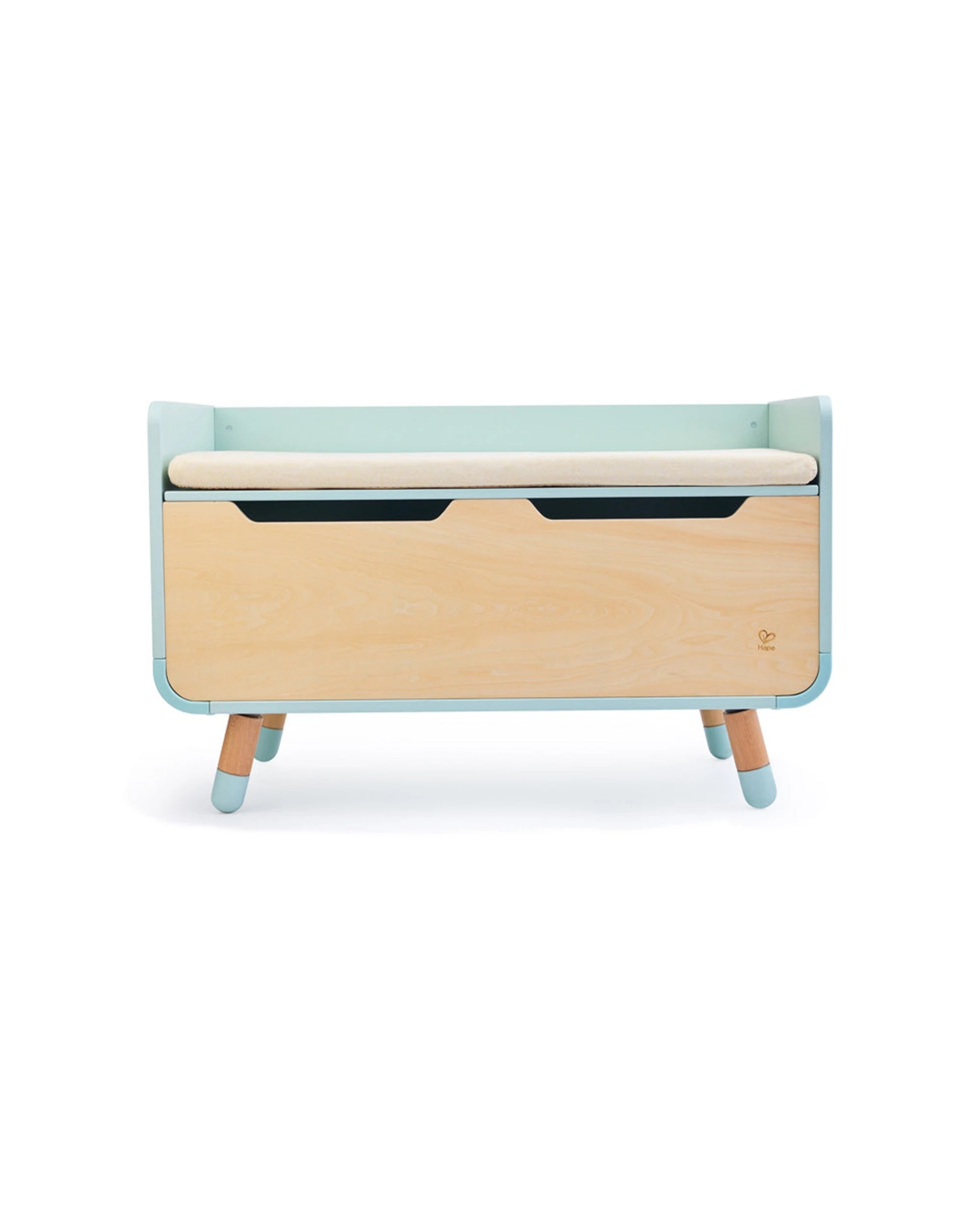 1 Hape Storage Bench Included Cushion Child Friendly Seating & Toy Box - Multi, 1 of 3