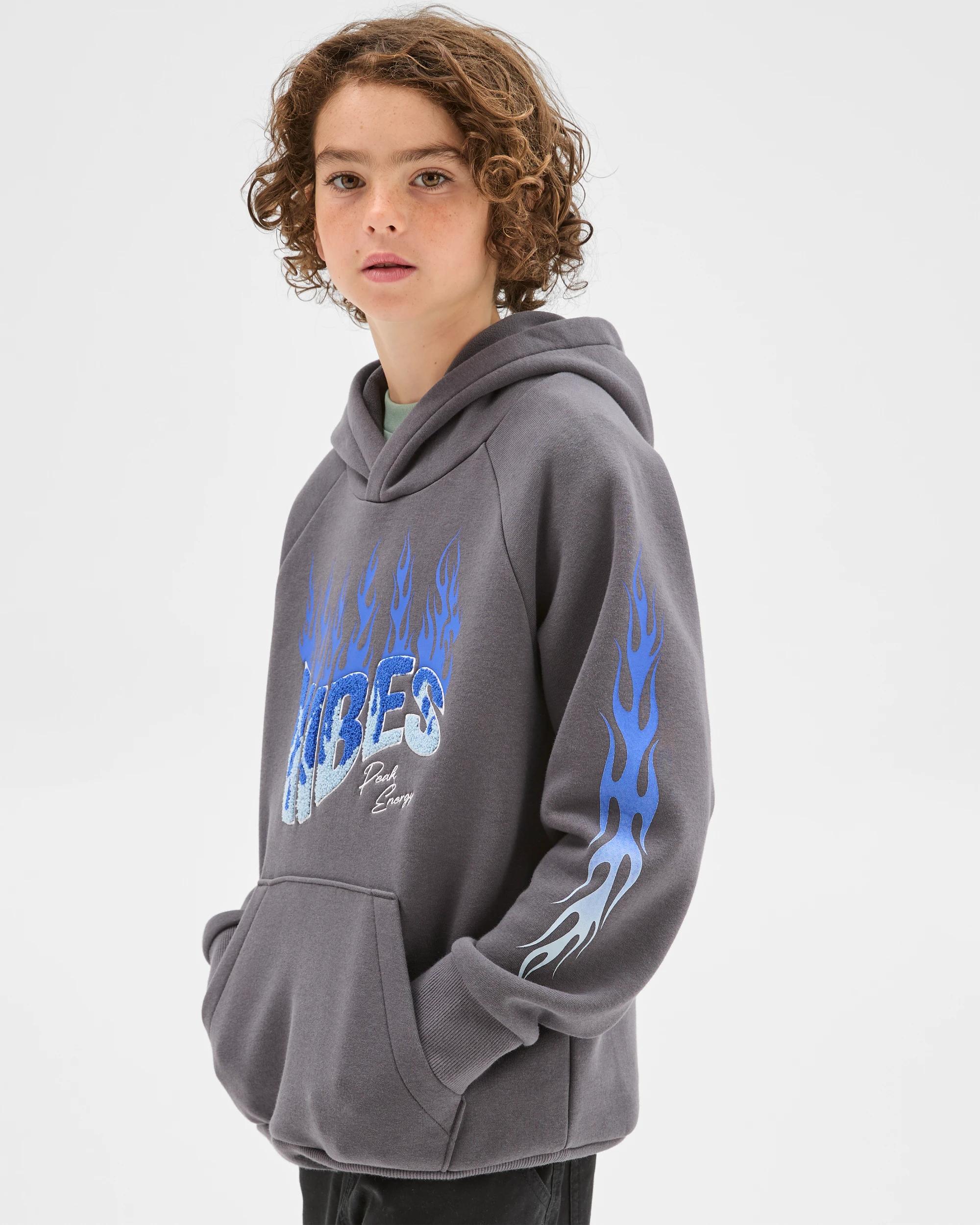 4 Target Kids Raglan Sleeve Heavyweight Popover Hoodie BLACK, 4 of 7
