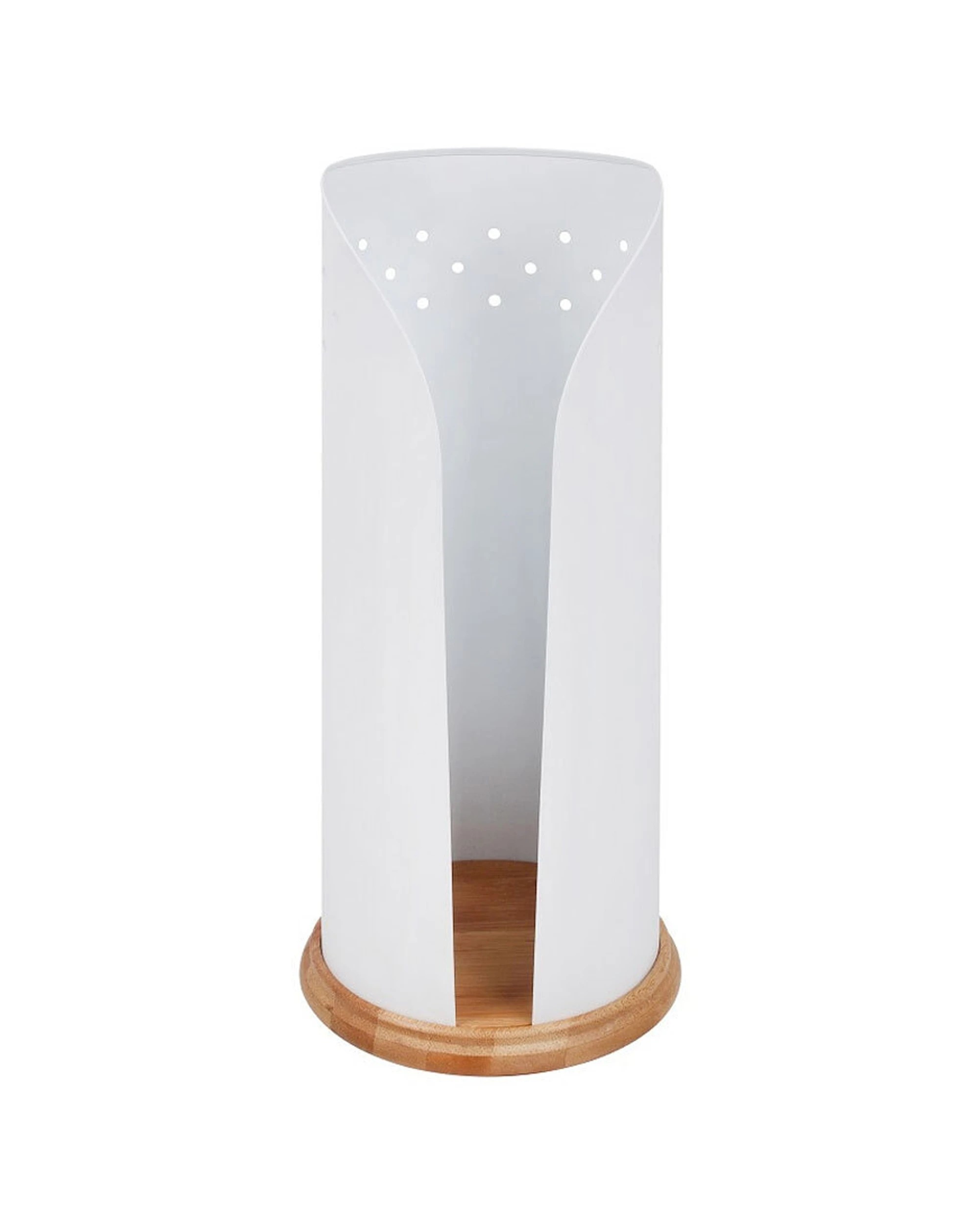 2 Eco Basics Stainless Steel Bamboo Toilet Roll Holder Storage Holds 3 Rolls
 - White, 2 of 5