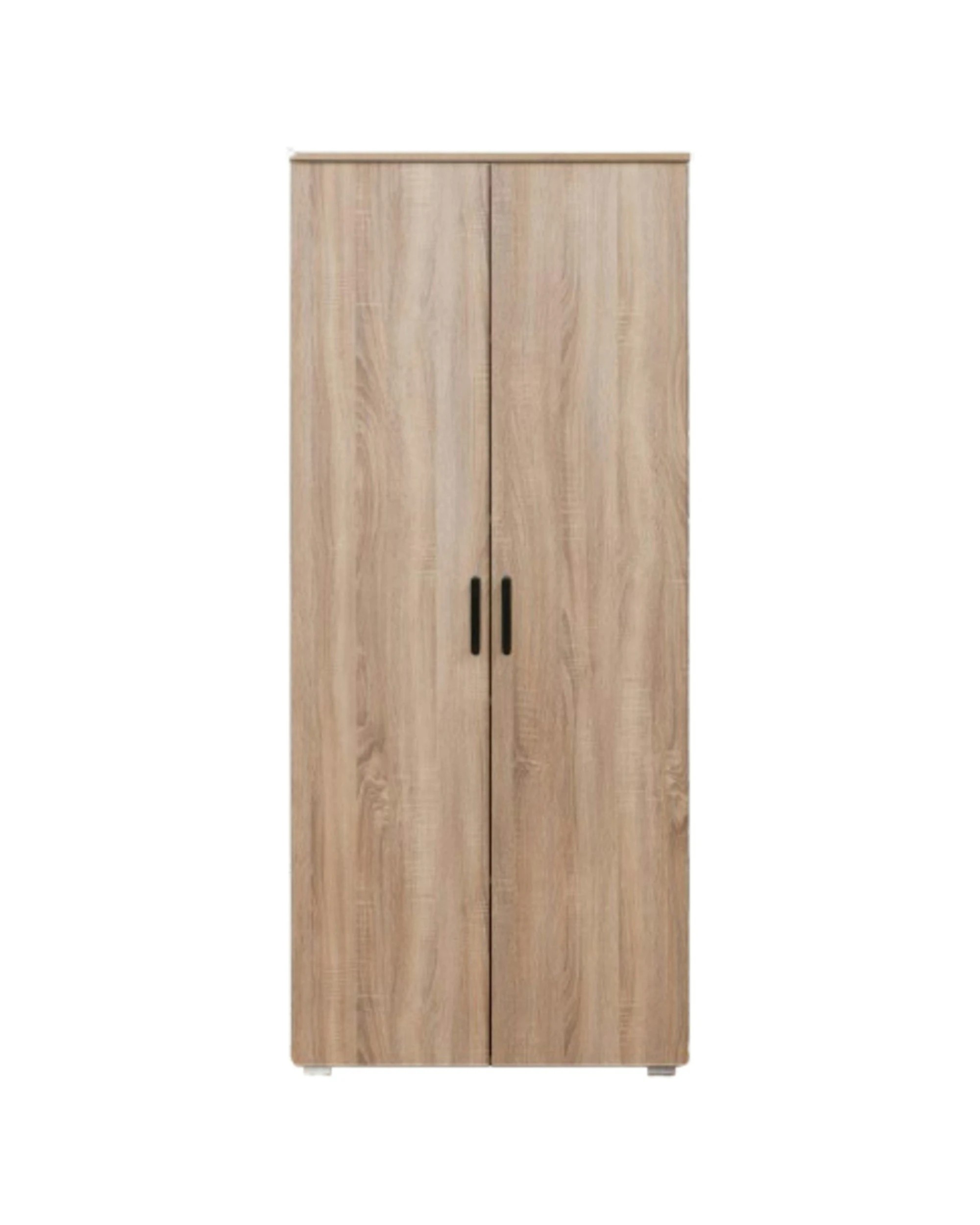 1 European Cabinetry Stockholm Storage Cupboard Slim Oak Oval Handle - Natural, 1 of 5