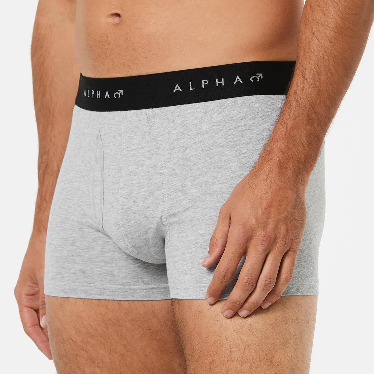 5 3 Pack Fly Front Plain Trunks GREY MARLE, 5 of 8