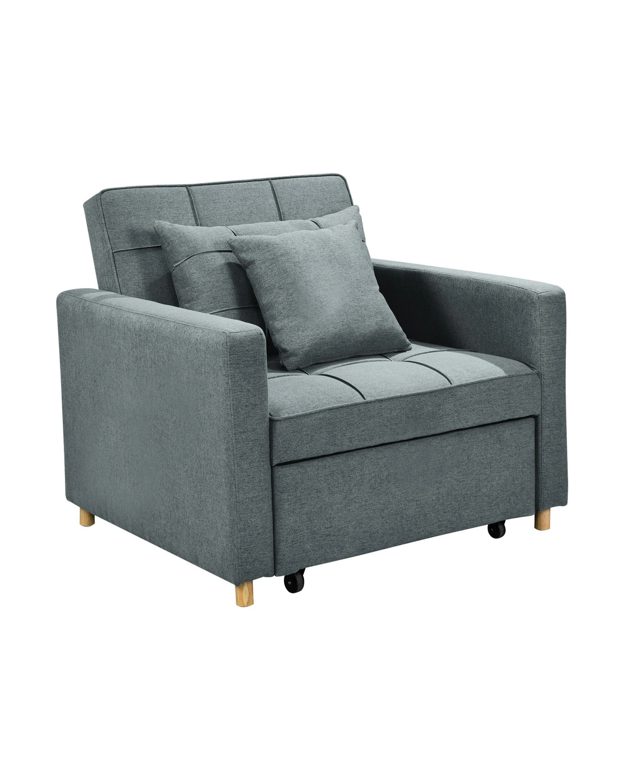 1 Suri 3-in-1 Convertible Sofa Chair Bed by Sarantino - Airforce Blue, 1 of 10