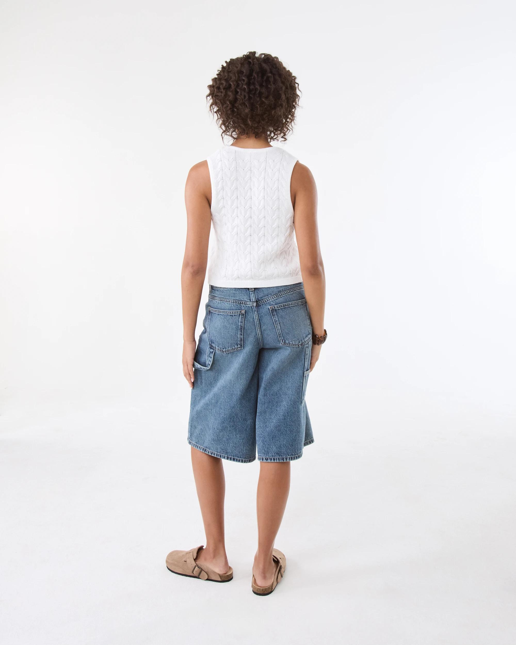 4 True Knit Cable Tie Vest Snw White, 4 of 8