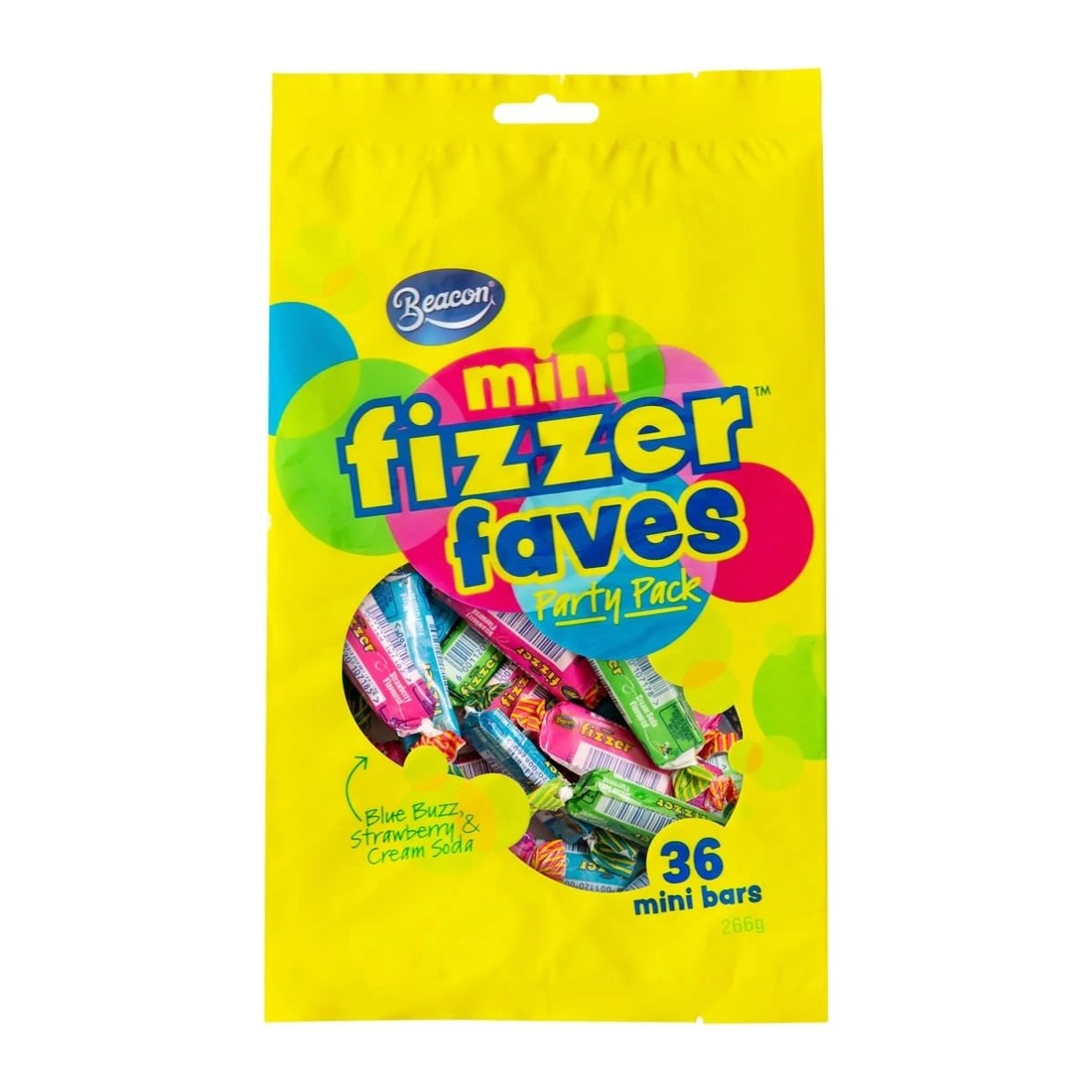 1 36 Pack Beacon Mini Fizzer Faves Party Pack 266g, 1 of 2