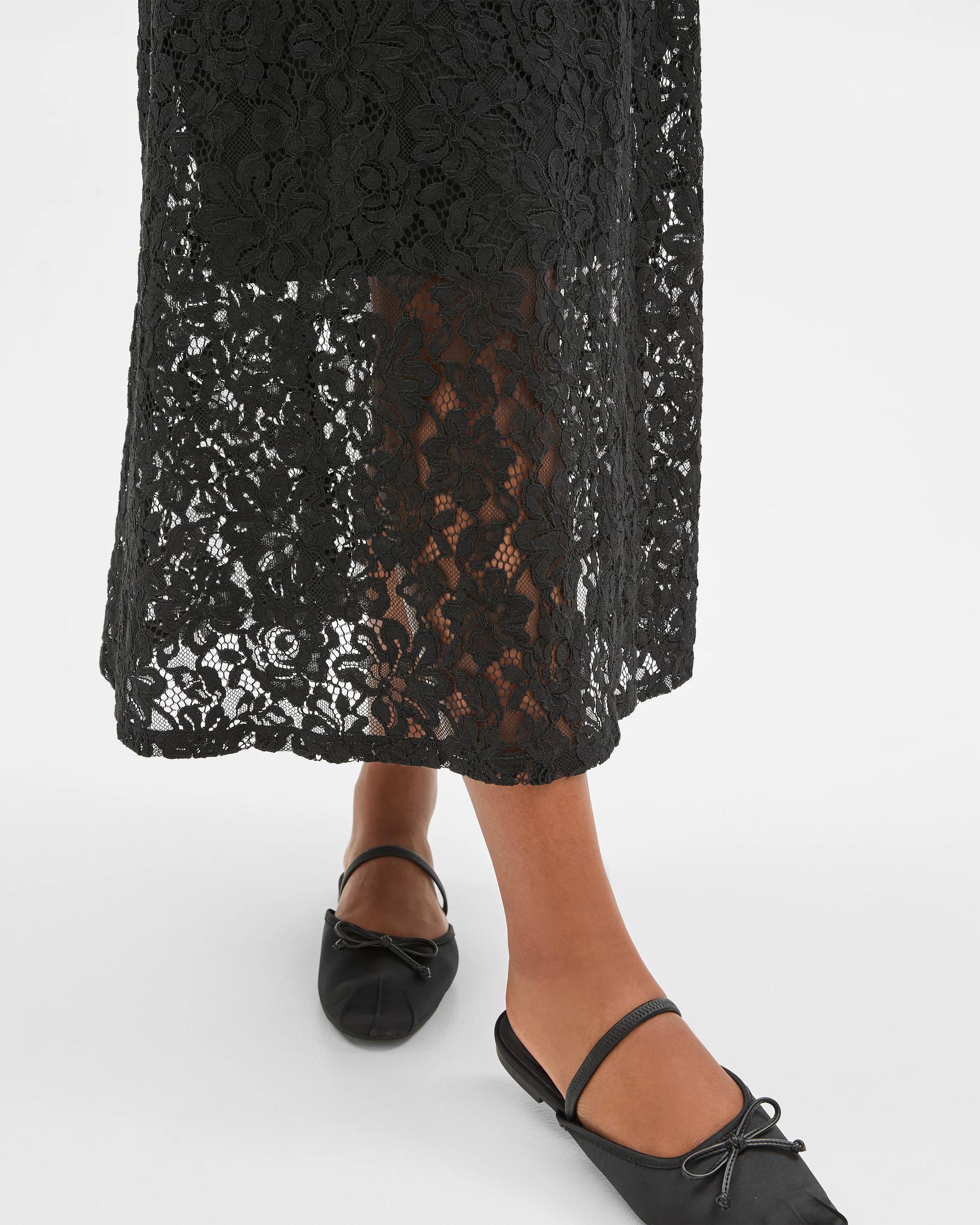 6 Target Petites Lace Midi Skirt BLACK, 6 of 6