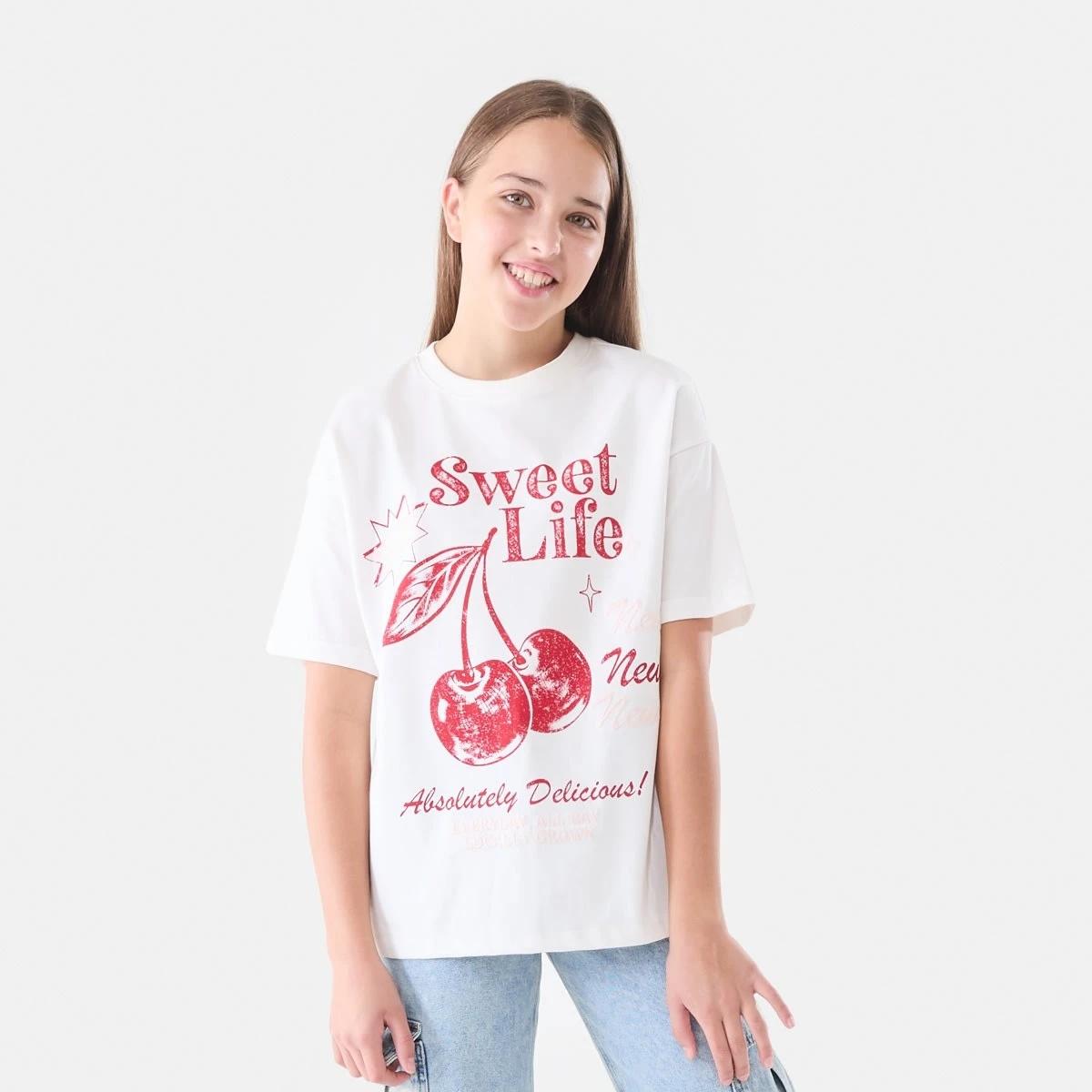 1 Oversized T-shirt Cherry, 1 of 6