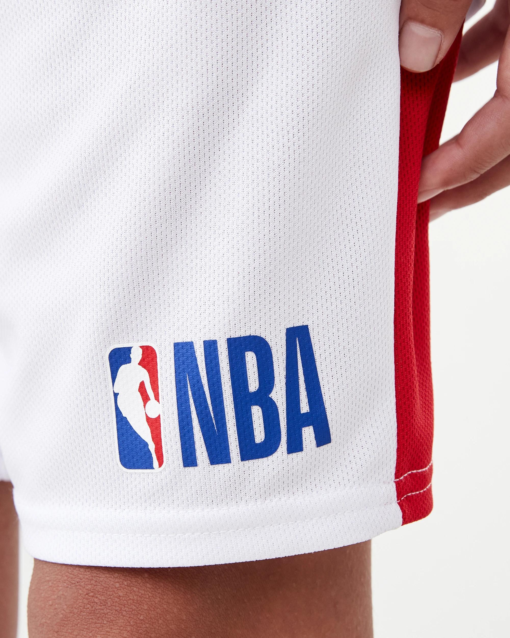 5 Official NBA Kids Mesh Shorts WHITE BULLS, 5 of 8