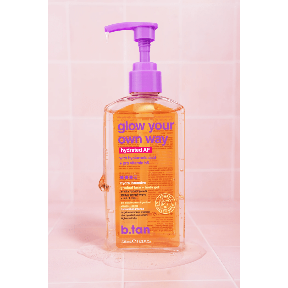 5 b.tan Glow Your Own Way Hydrated AF Tan Gel 236ml - Hyaluronic Acid and Pro Vitamin B5, 5 of 5