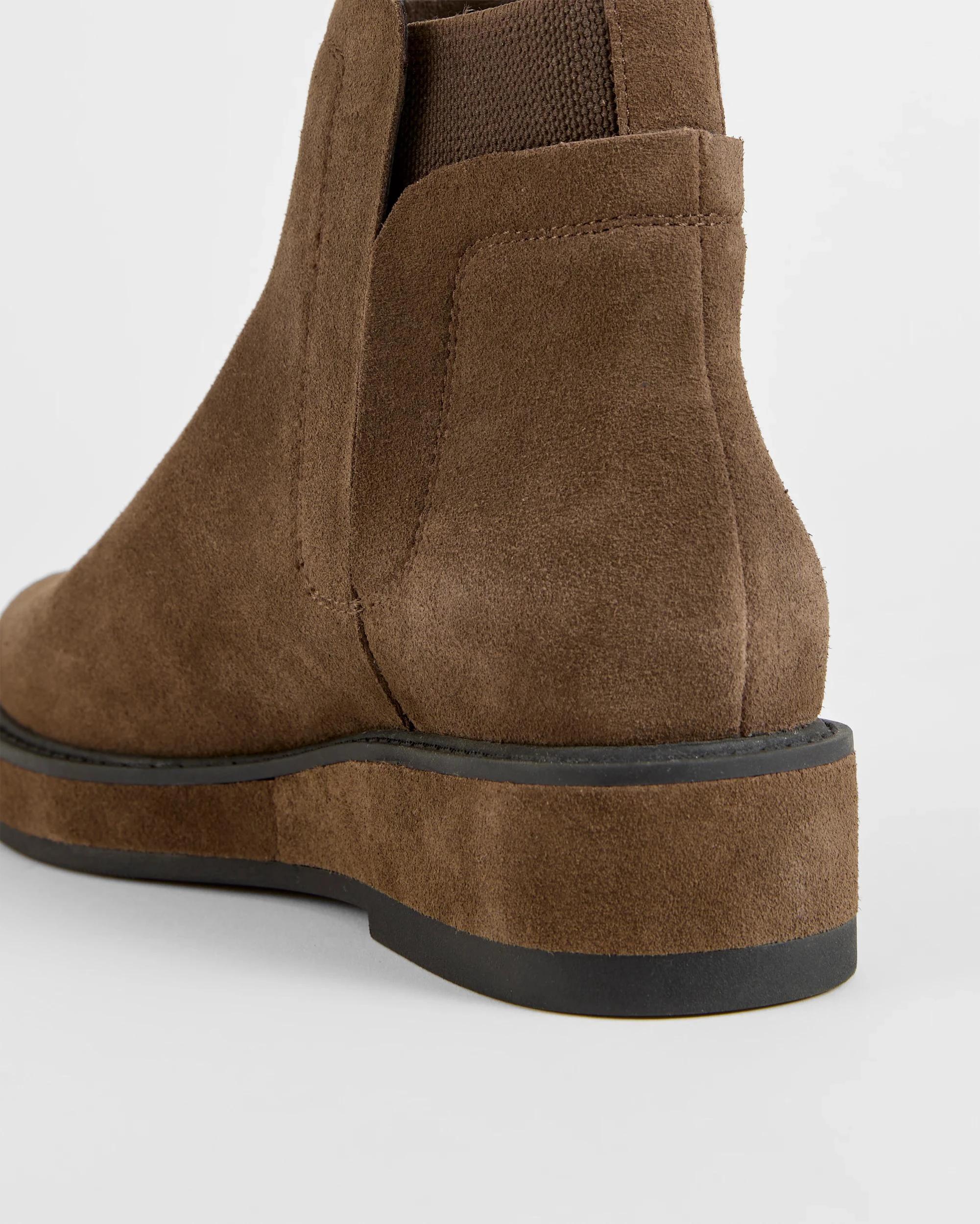 3 Target Woman Genuine Suede Leather Jackie Boot KHAKI SUEDE, 3 of 3