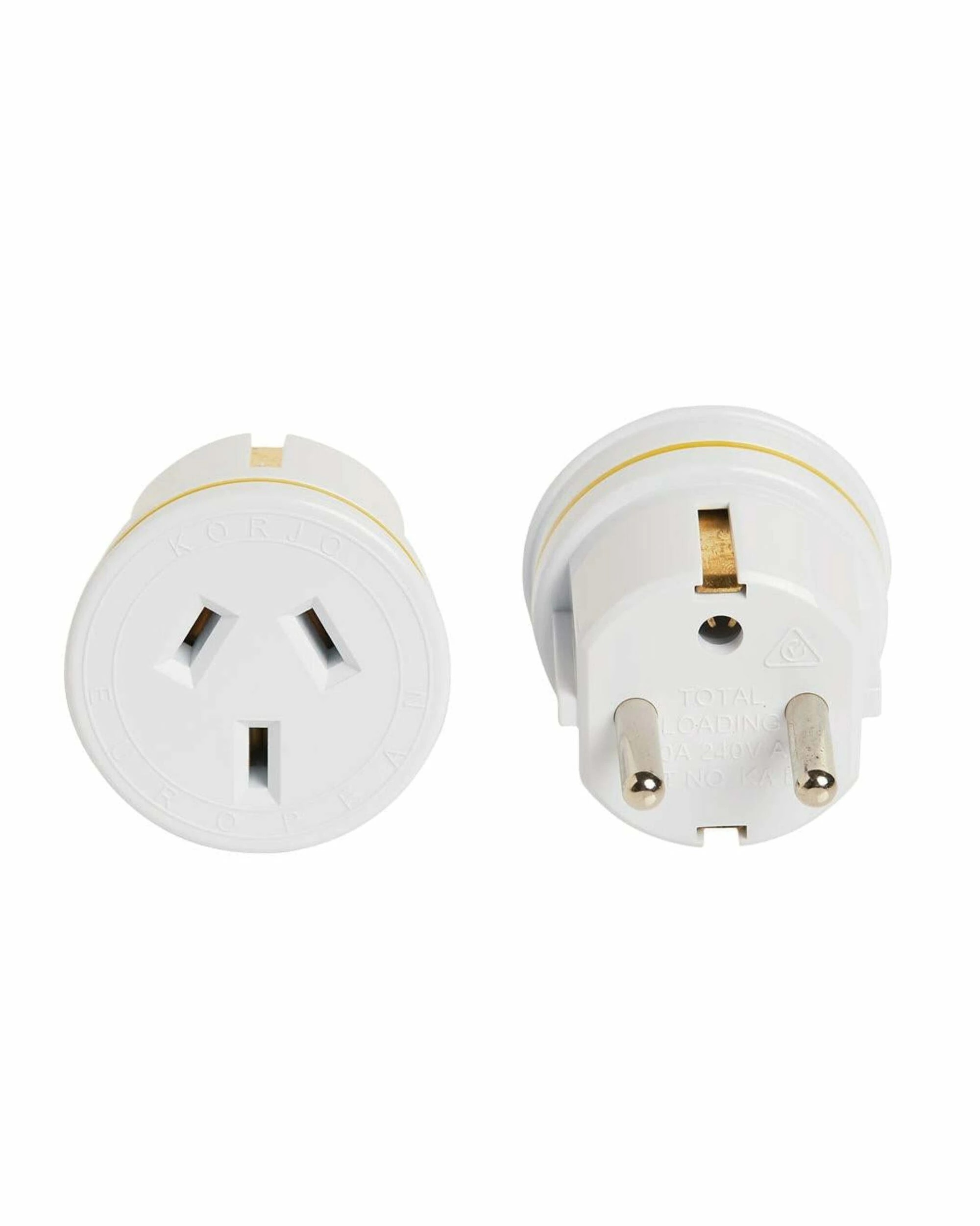 1 Korjo Travel Adaptor Plug - Aus to Europe - White, 1 of 3