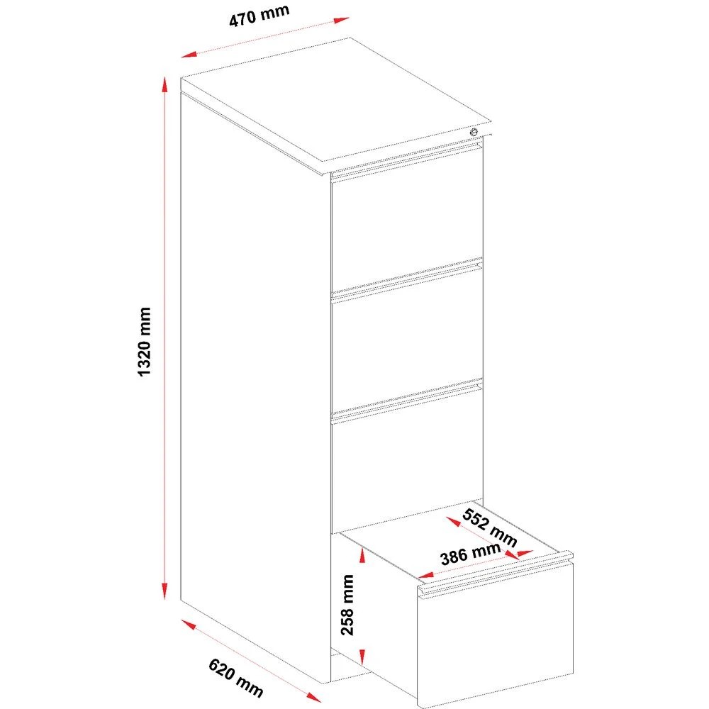 2 Mercury 4 Drawer Vertical Filing Cabinet Silver Cabinets Filing Drawer Cabinets, 2 of 2
