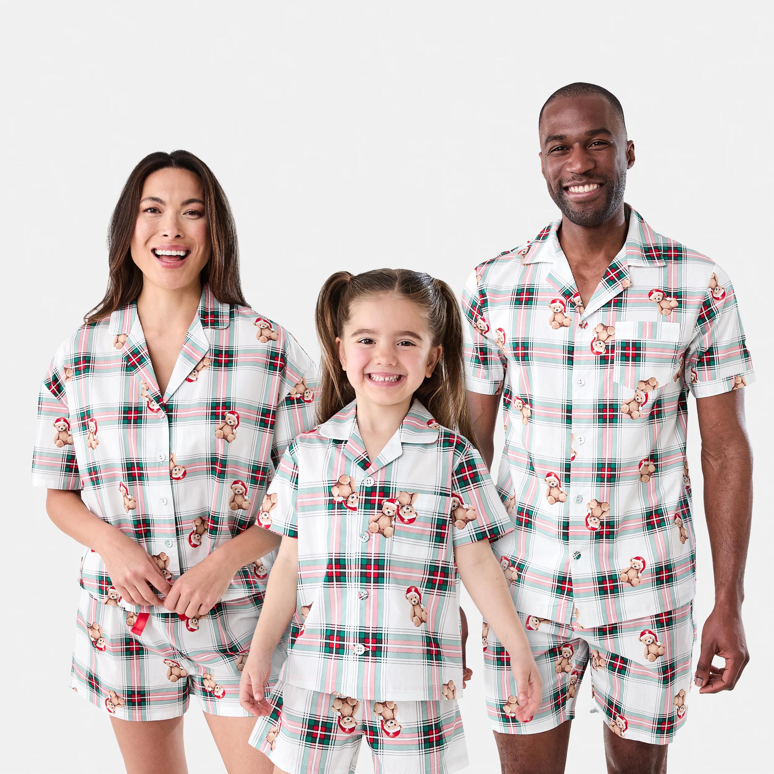 2 Christmas Check Family Matching Pyjama Set Bear Check, 2 of 9