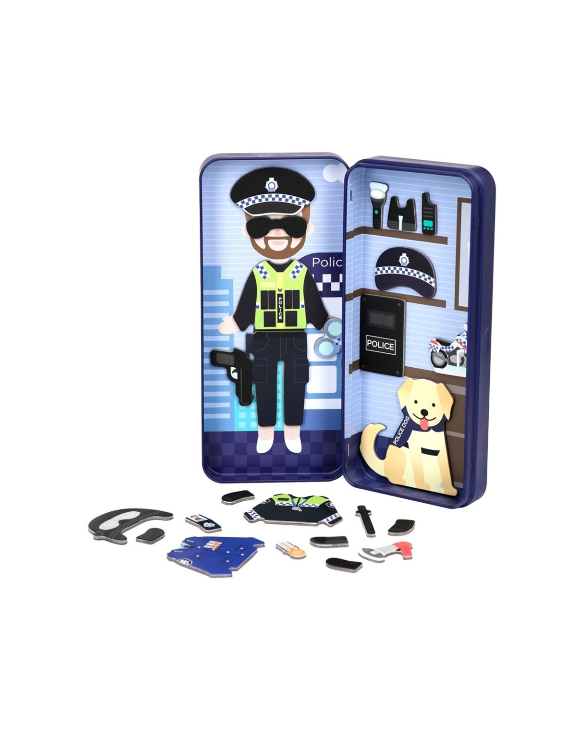 2 Mieredu Magnetic Puzzle Box Police Officer Kids Pretend Toy, 2 of 3