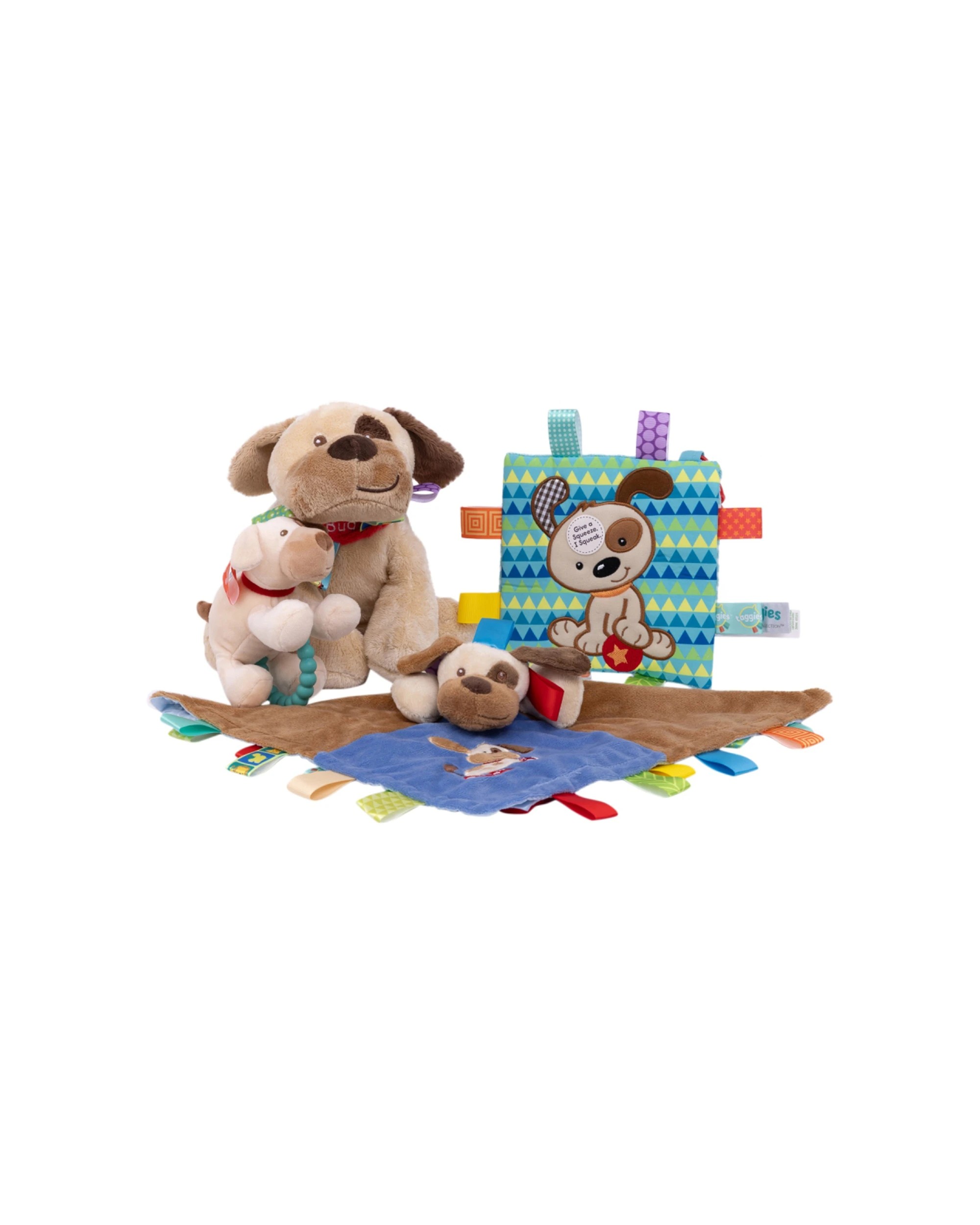 4 Mary Meyer Taggies Buddy Dog Teether Rattle Silicone Beads Baby 0 Months - Brown, 4 of 4