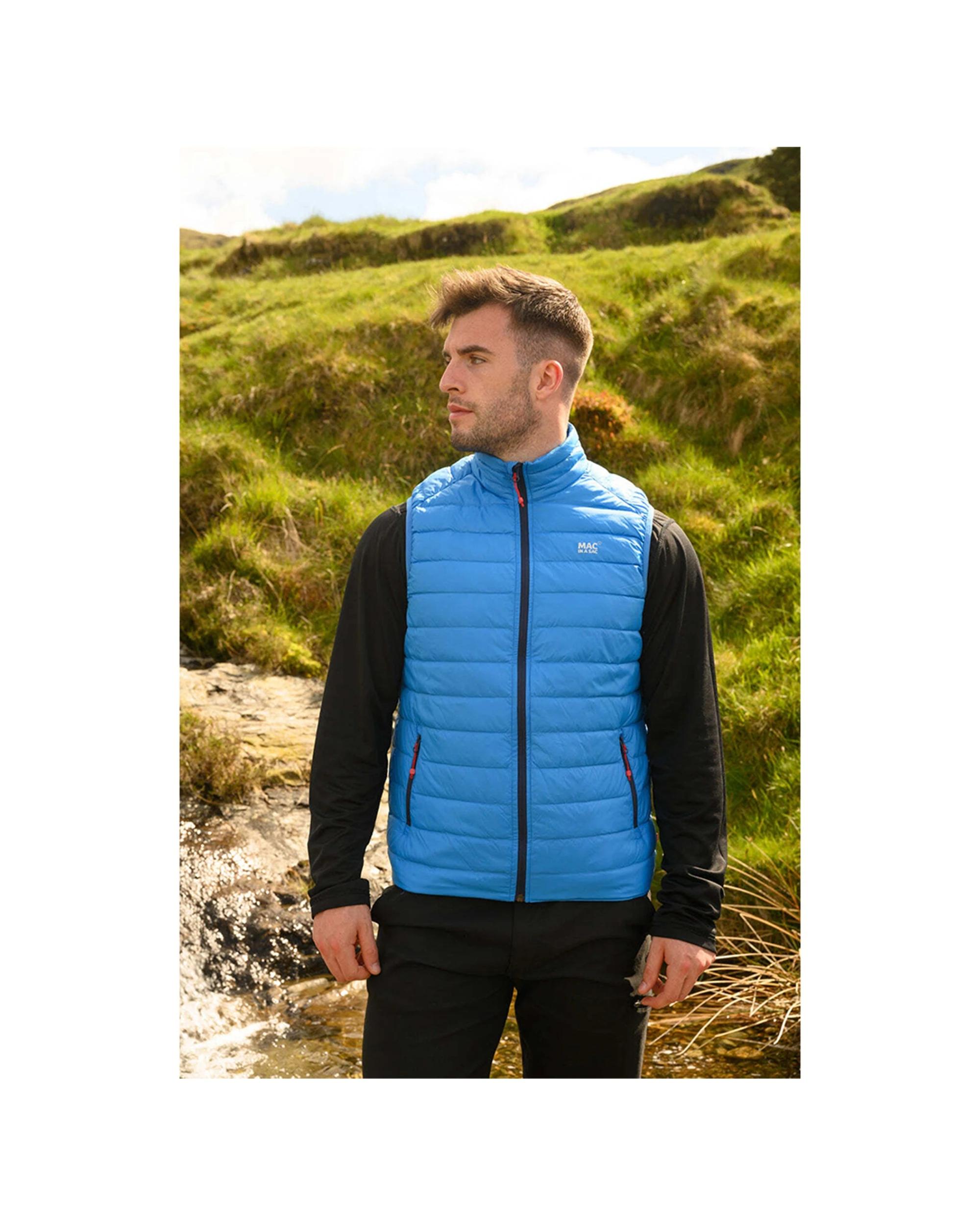 2 Mac In A Sac Adult Mens Alpine Down Vest BLUE, 2 of 5