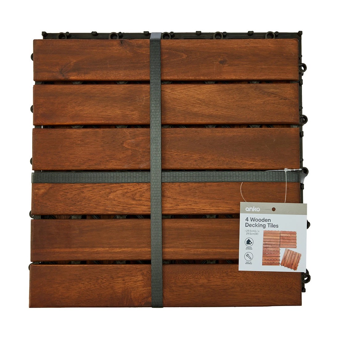 6 4 Pack Wooden Decking Tiles, 6 of 6