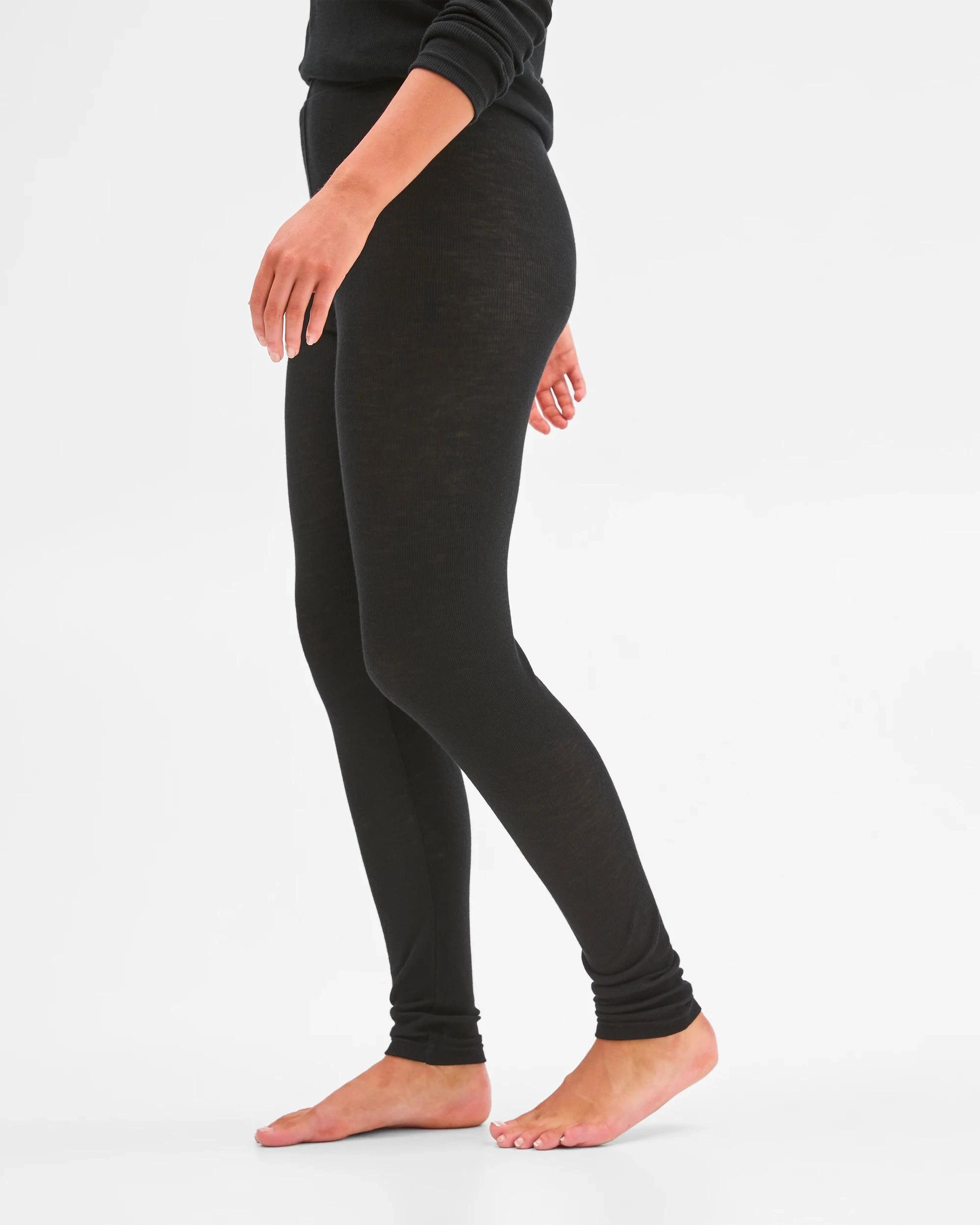 3 Target Woman Merino Wool Blend Thermal Leggings BLACK, 3 of 5