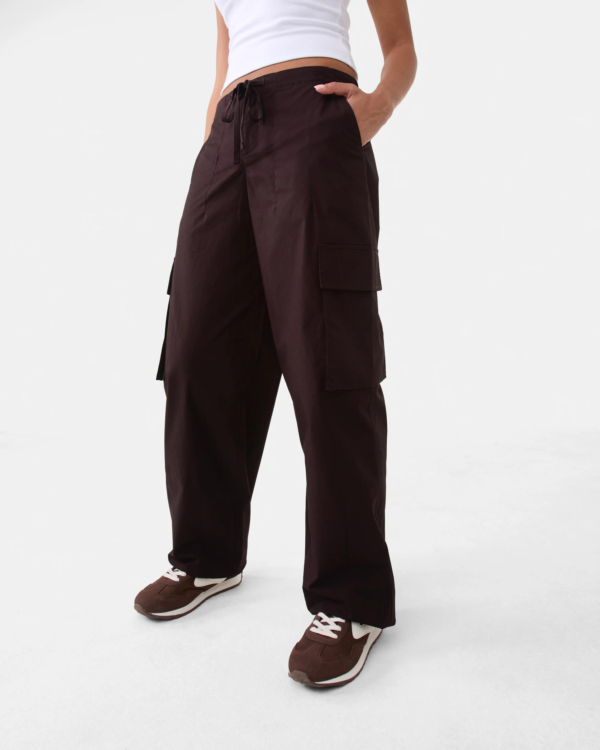 1 Balloon Leg Cargo Pants Choc Plum, 1 of 10