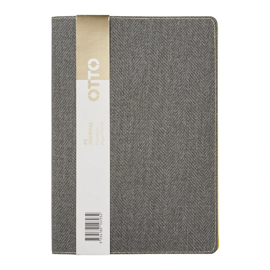 1 Otto A5 Herringbone Notebook 192 Pages Grey, 1 of 5