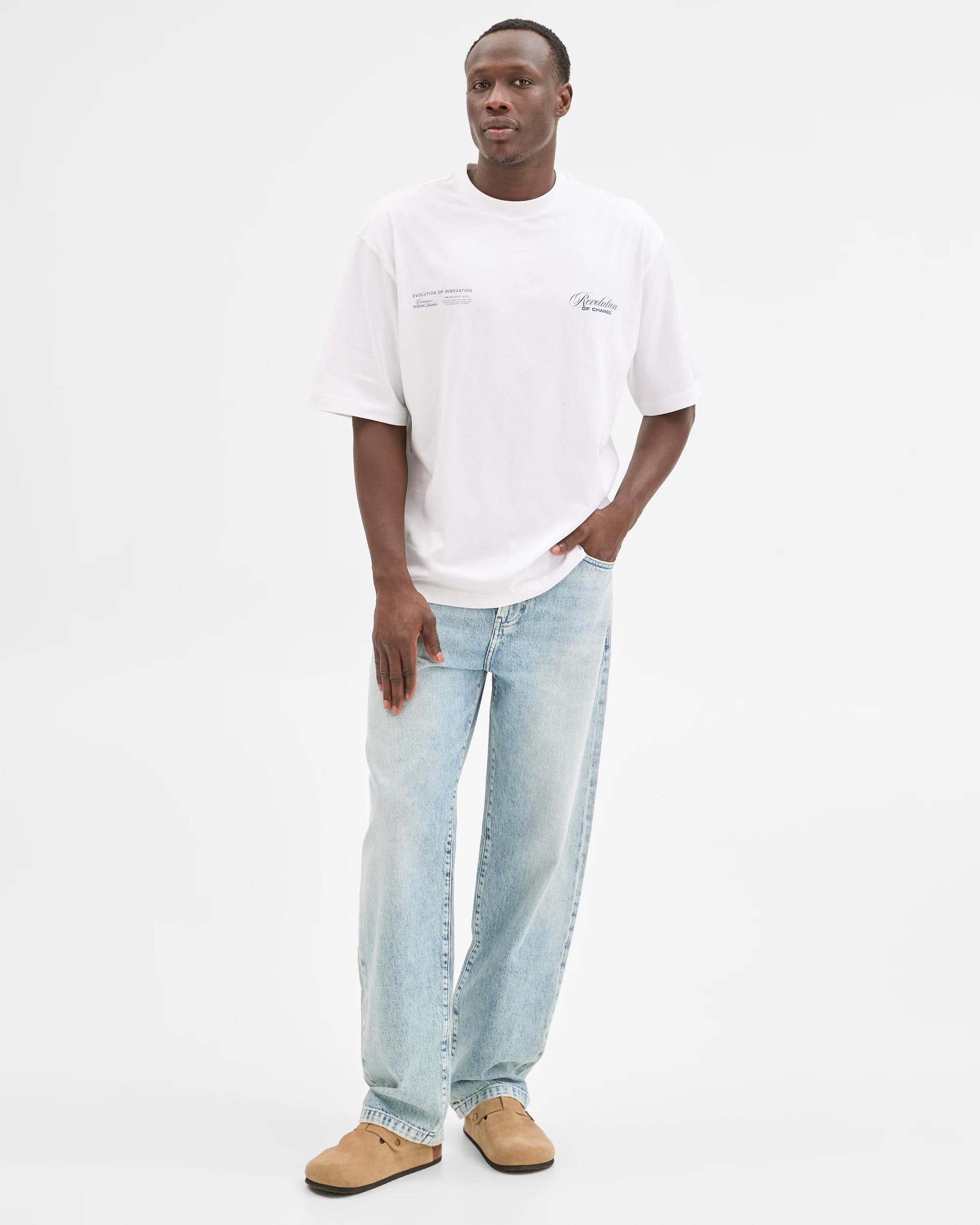 1 Commons Loose Fit Denim Jeans LIGHT INDIGO TINT, 1 of 6