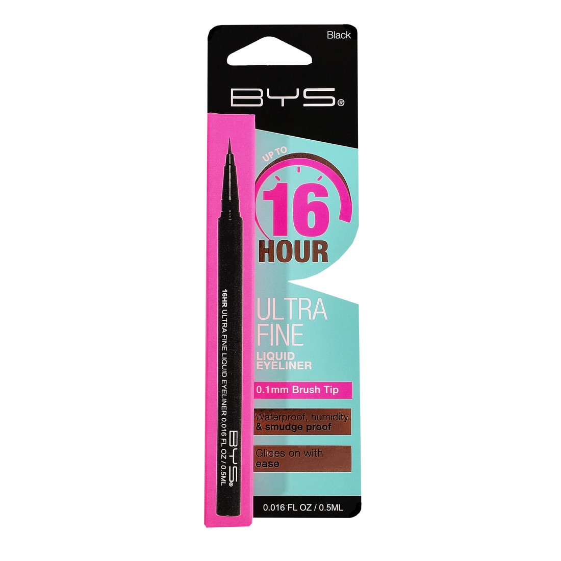 1 BYS 16 Hour Ultra Fine Liquid Eyeliner - Black, 1 of 3