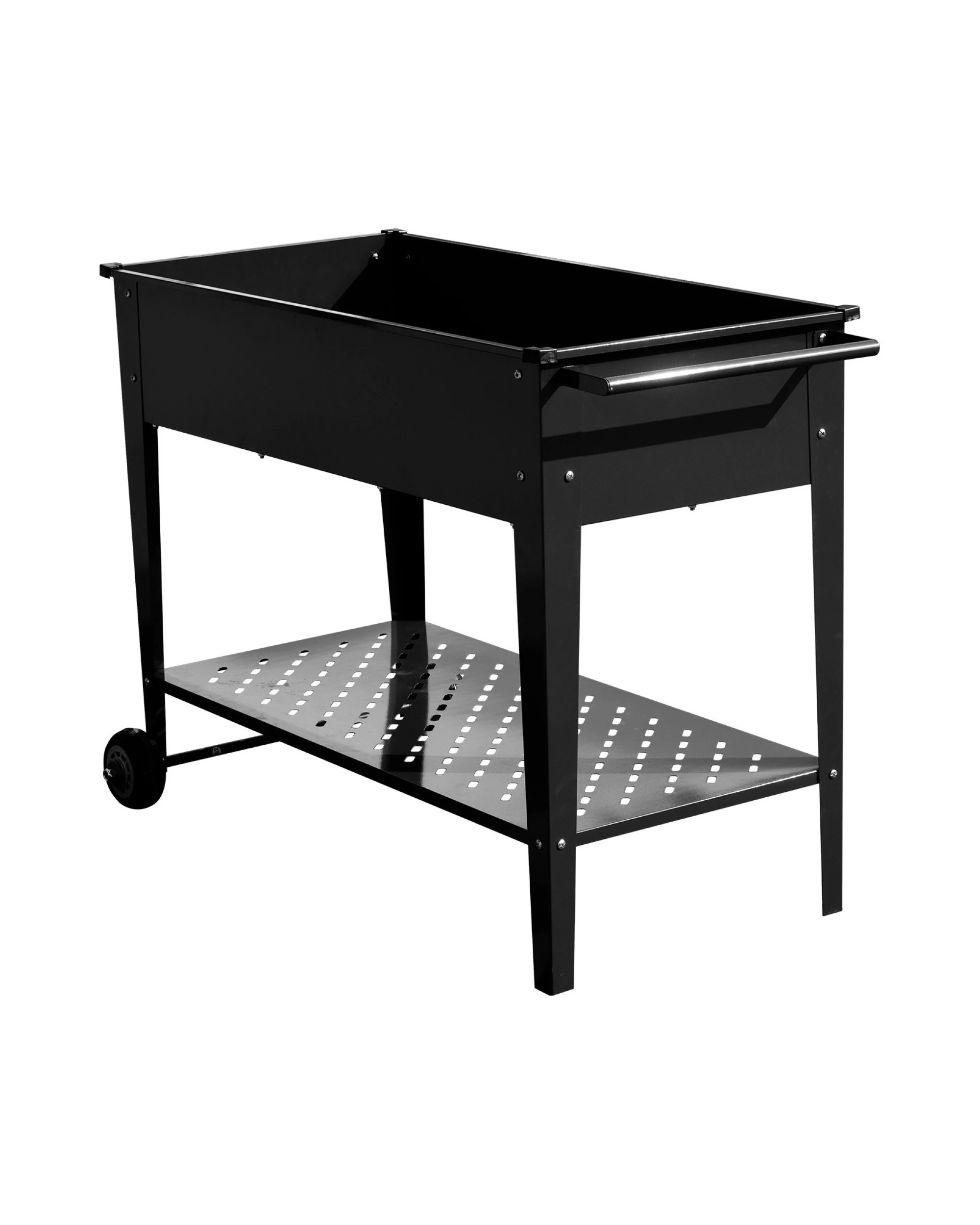 5 Wallaroo Garden Bed Cart Raised Planter Box Wheels Steel Storage Plants Shelf - Black, 5 of 10