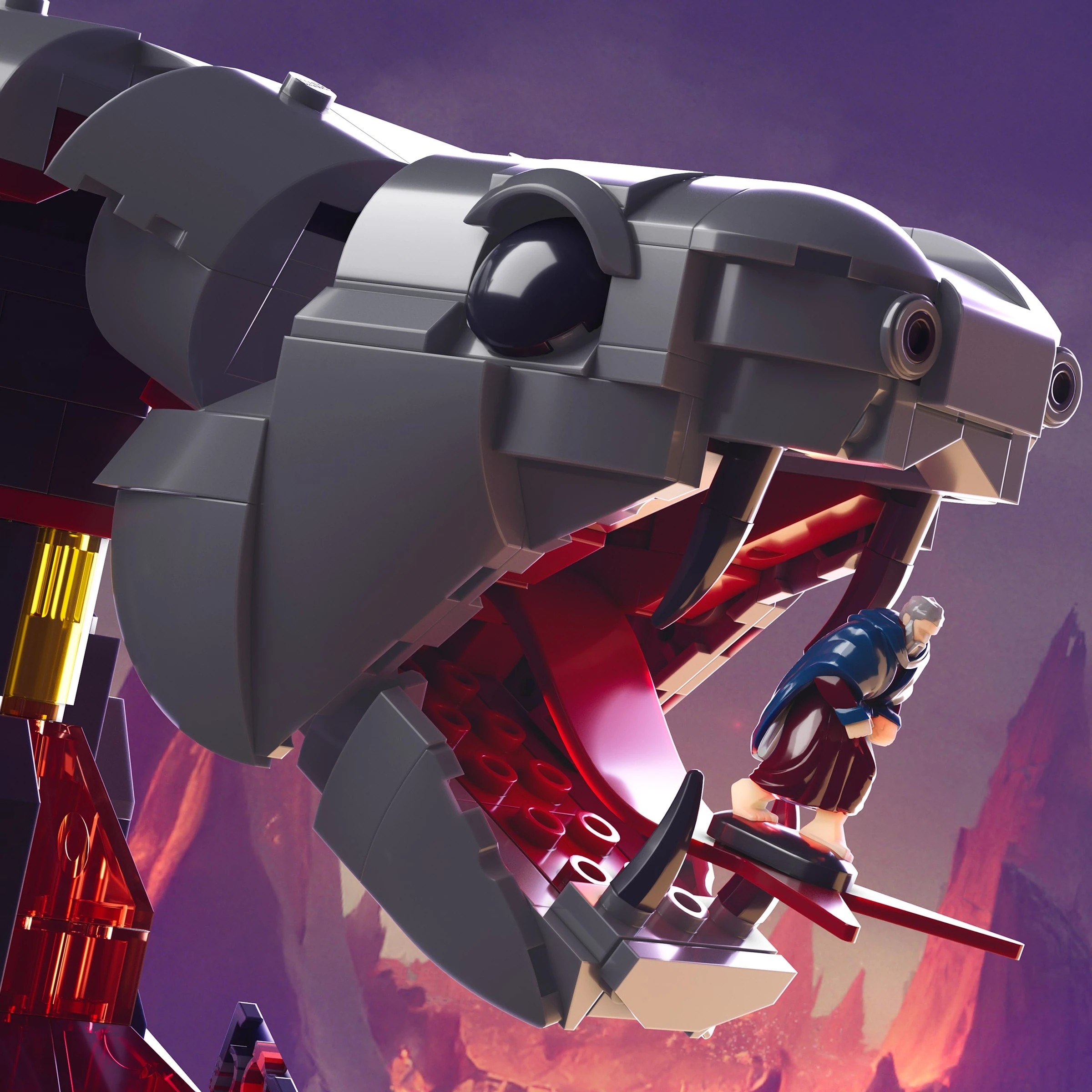 5 636 Piece Mattel Brick Shop Masters of the Universe Clash at Snake Mountain Building Toy Kit, 5 of 8
