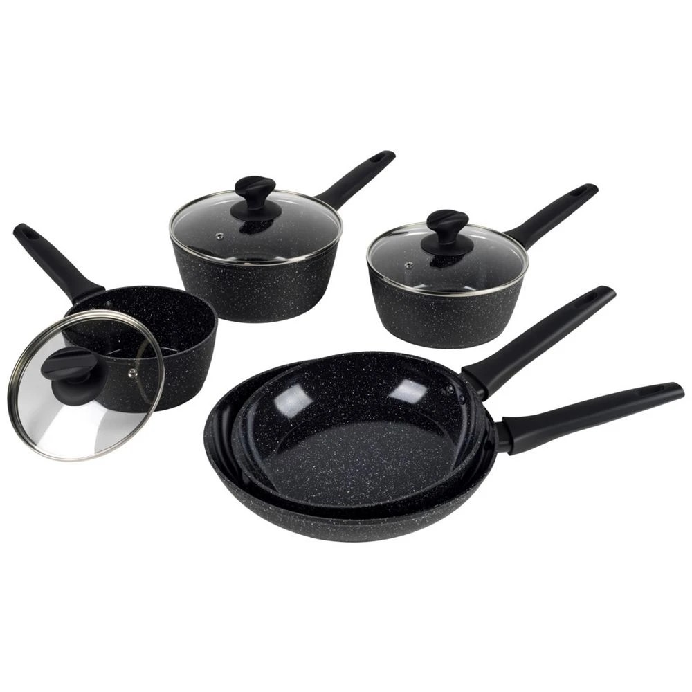 1 Russell Hobbs Black Marble SPC Cookware Set 5 Piece, 1 of 7