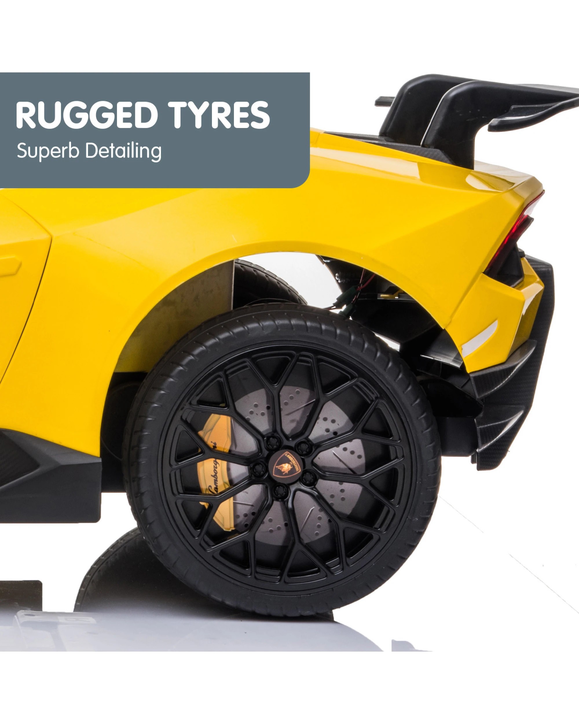 8 Kahuna Lamborghini Performante Kids Electric Ride On Car - Yellow, 8 of 10