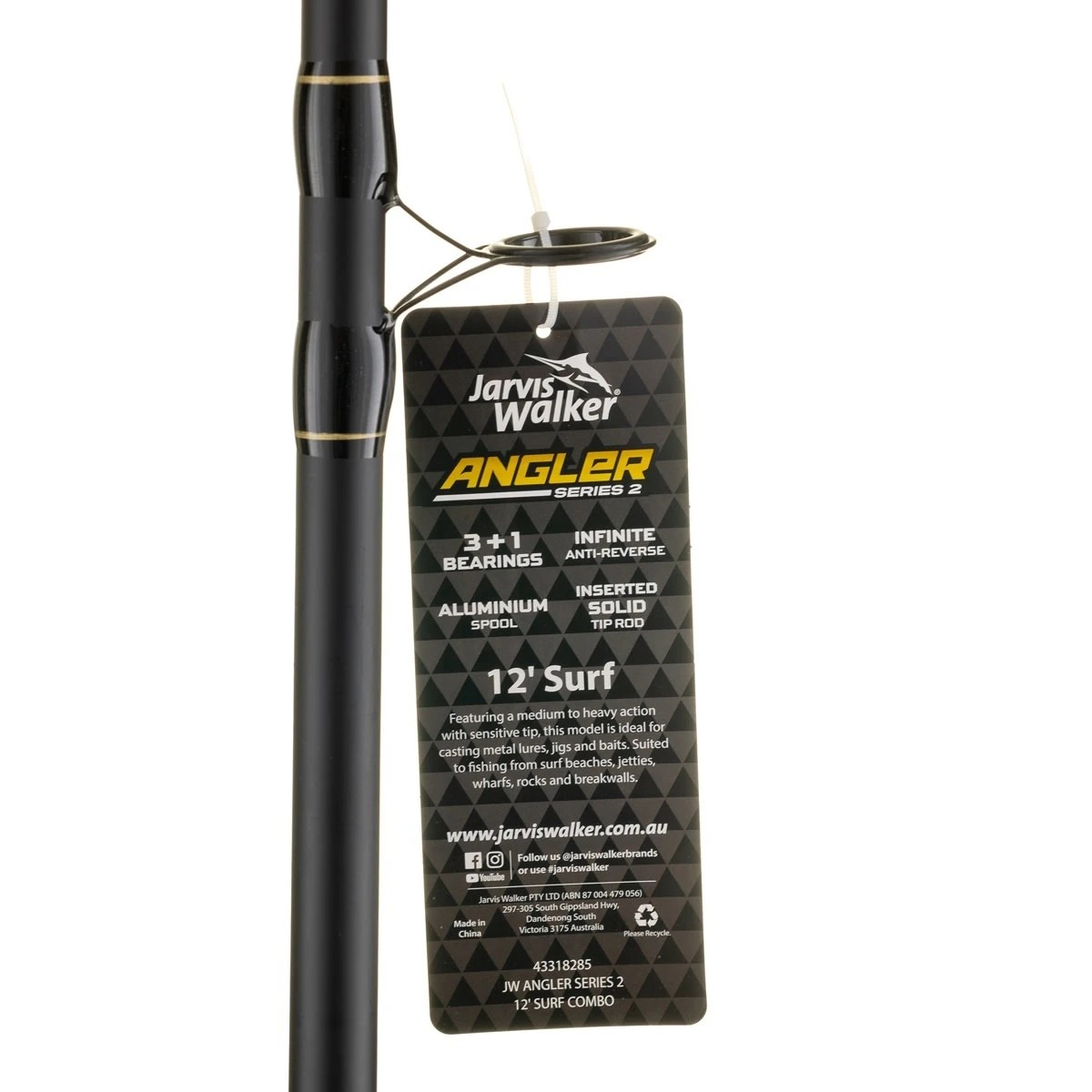 4 Jarvis Walker Angler Surf Combo - 12ft., Black, 4 of 7