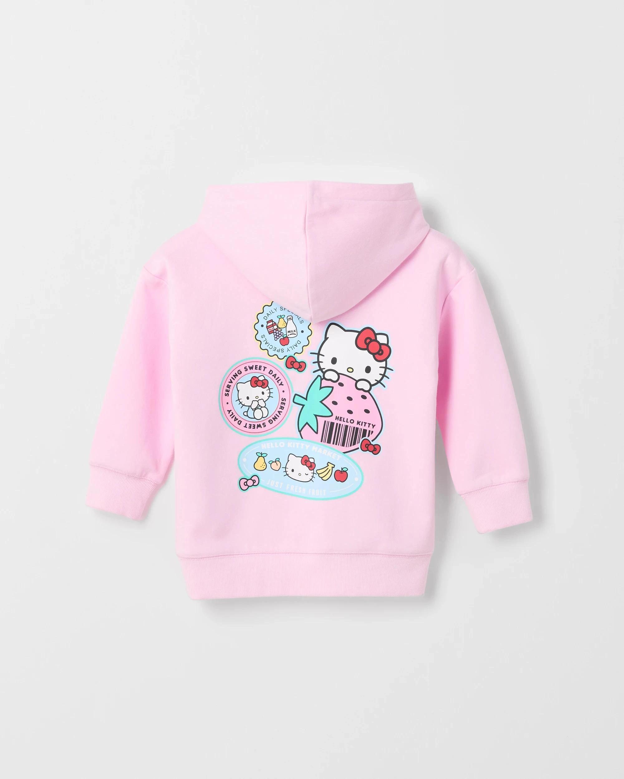 6 Hello Kitty Australian Cotton Blend Fleece Hoodie PINK, 6 of 7