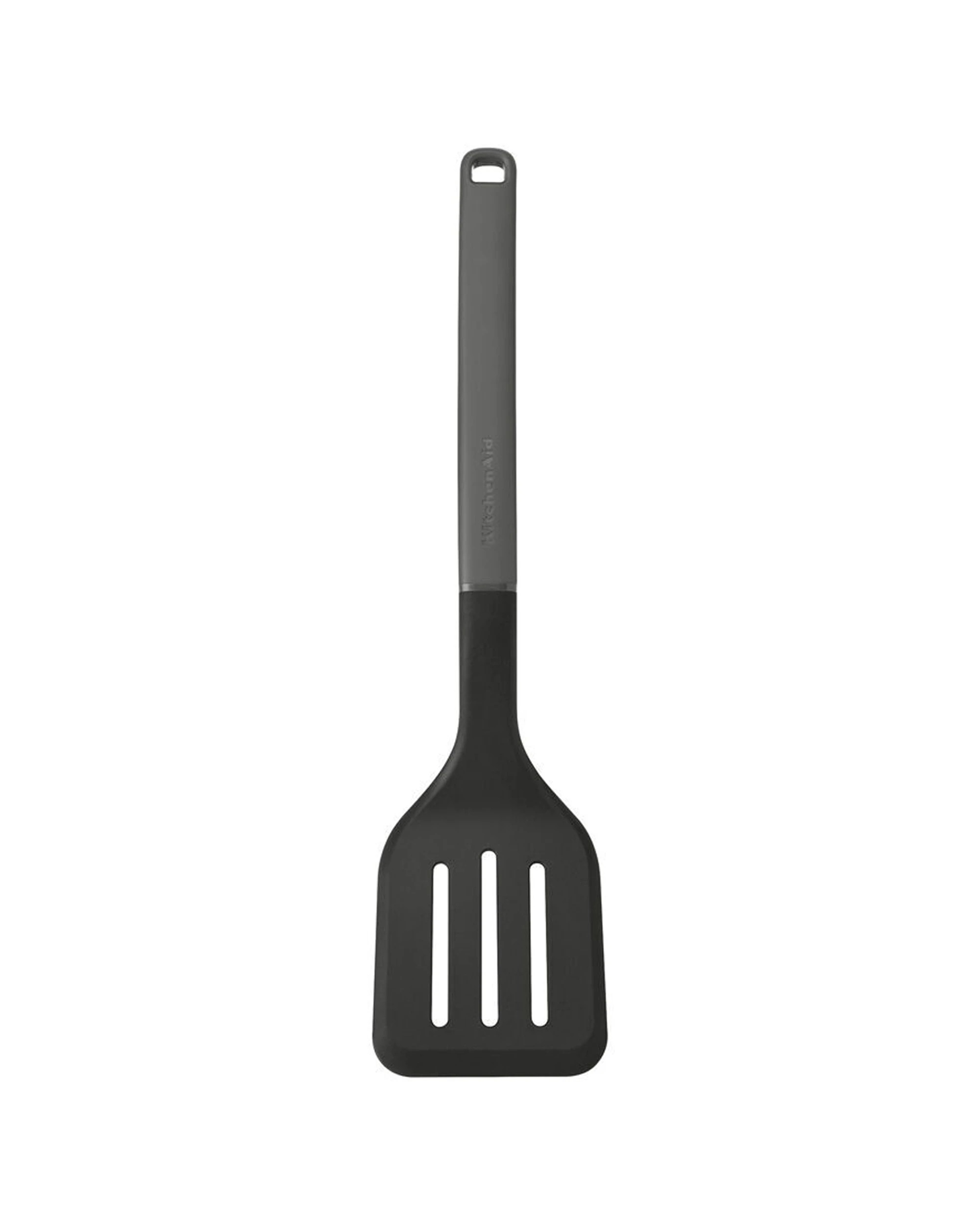 3 KitchenAid Classic Slotted Nylon Turner 2PK Heat Resistant Ergonomic Handle - Charcoal, 3 of 6