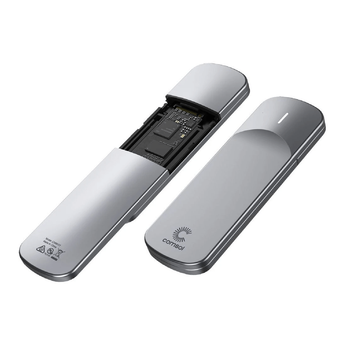 1 Comsol USB-C to M.2 NVME and SATA Enclosure 10Gbps, 1 of 4