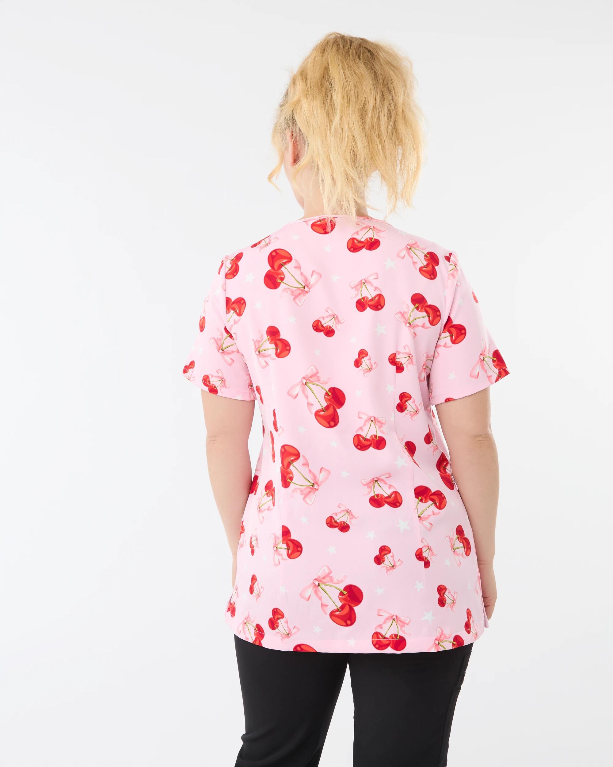 3 Scrub Top Pnk Cherry, 3 of 10