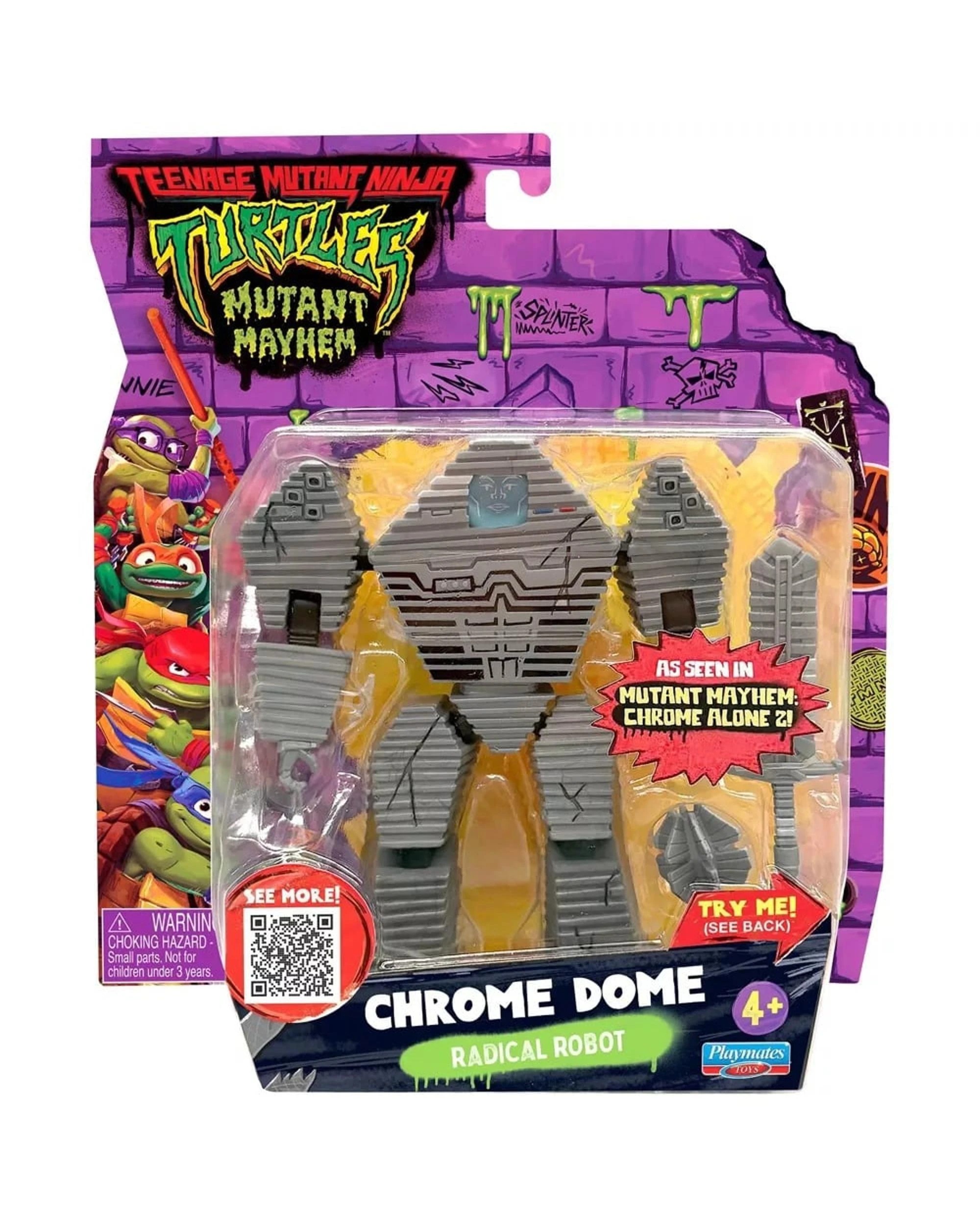 1 Teenage Mutant Ninja Turtles Mutant Mayhem Chrome Dome Radical Robot Figure, 1 of 7