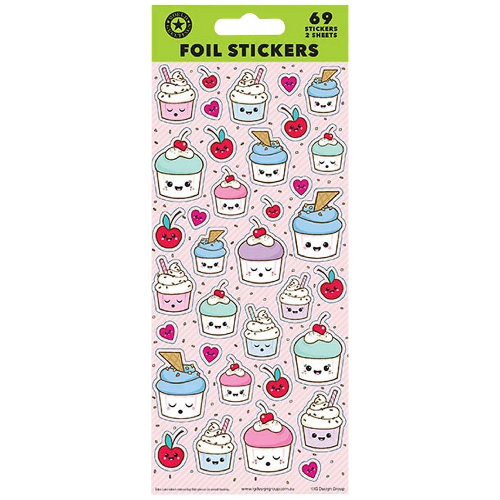 1 Artwrap FSC Sticker Sheet Cute Cupcakes, 1 of 1