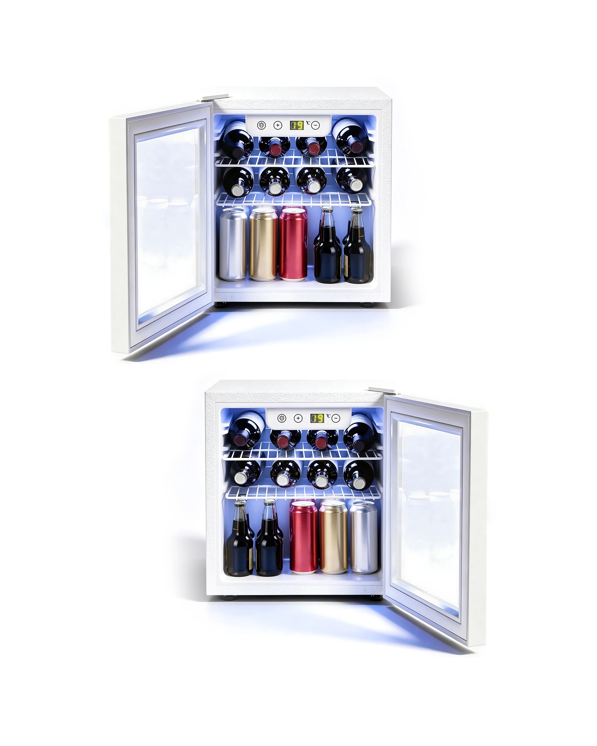 4 Advwin Digital Mini Beverage Cooler 46L Wine Cooler with Interior Light - White, 4 of 5
