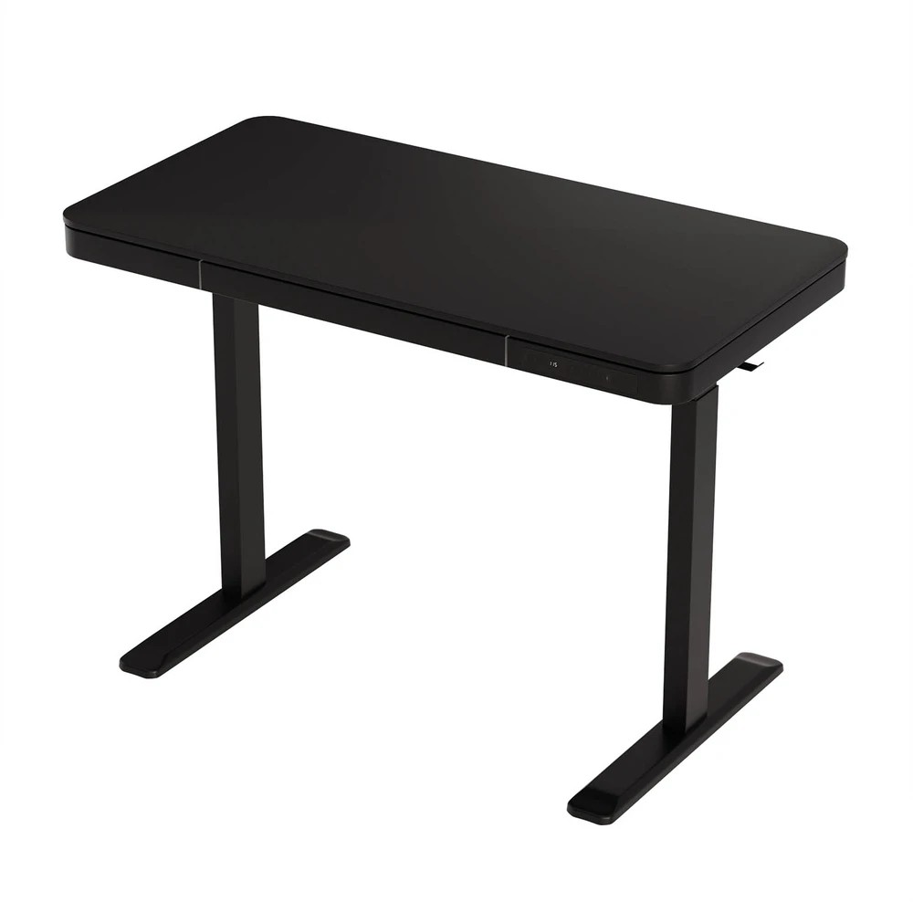 1 Artiss Standing Desk Motorised Electric Motor Drawer 120CM - Black, 1 of 5