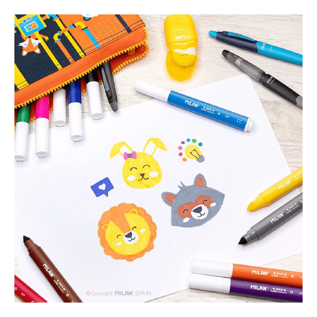 5 Milan Super Washable Maxi Fibre Pens 12 Pack, 5 of 5