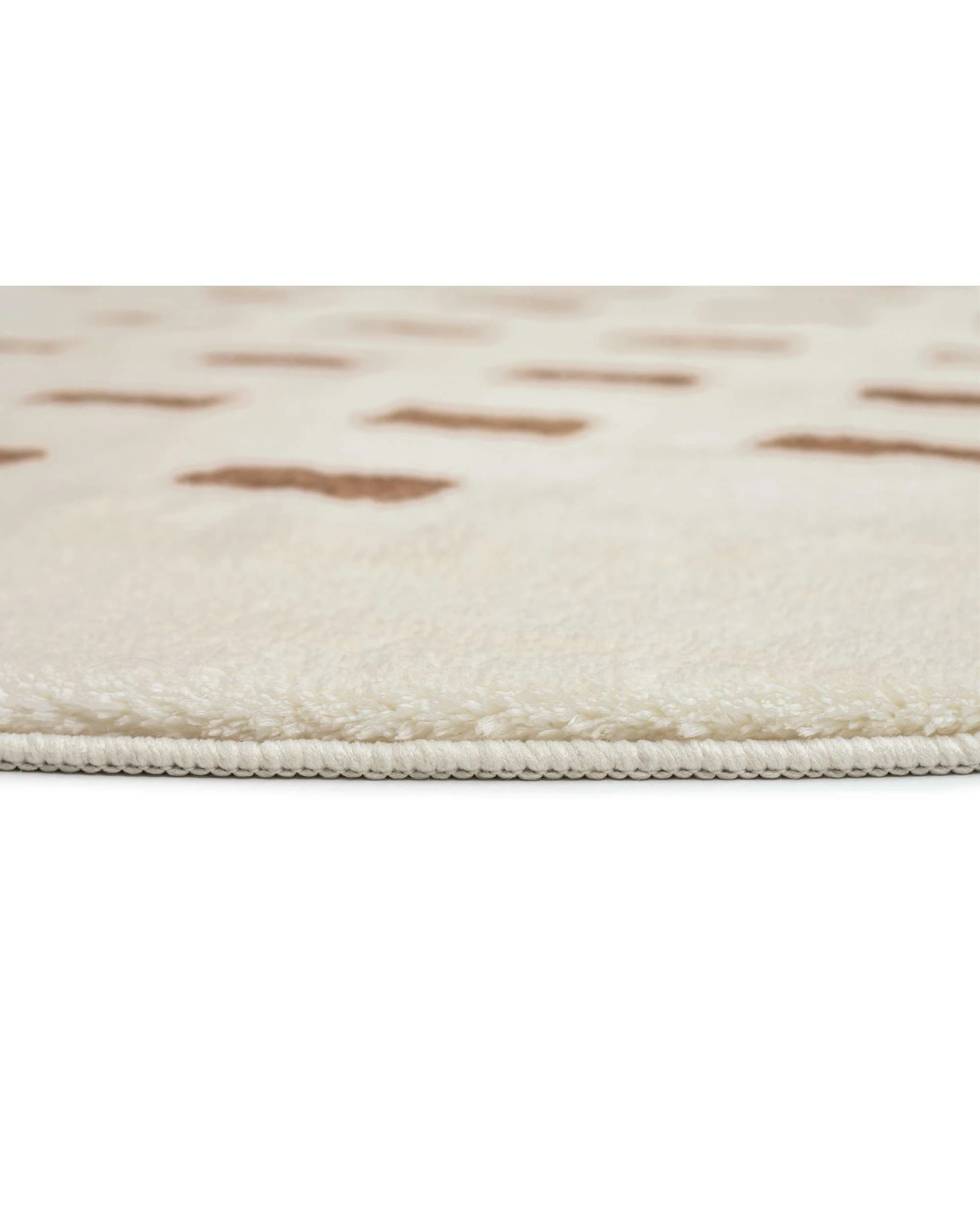 5 Loopsie Balan Rectangles Washable Round Rug-160cm x 160cm - White, 5 of 5
