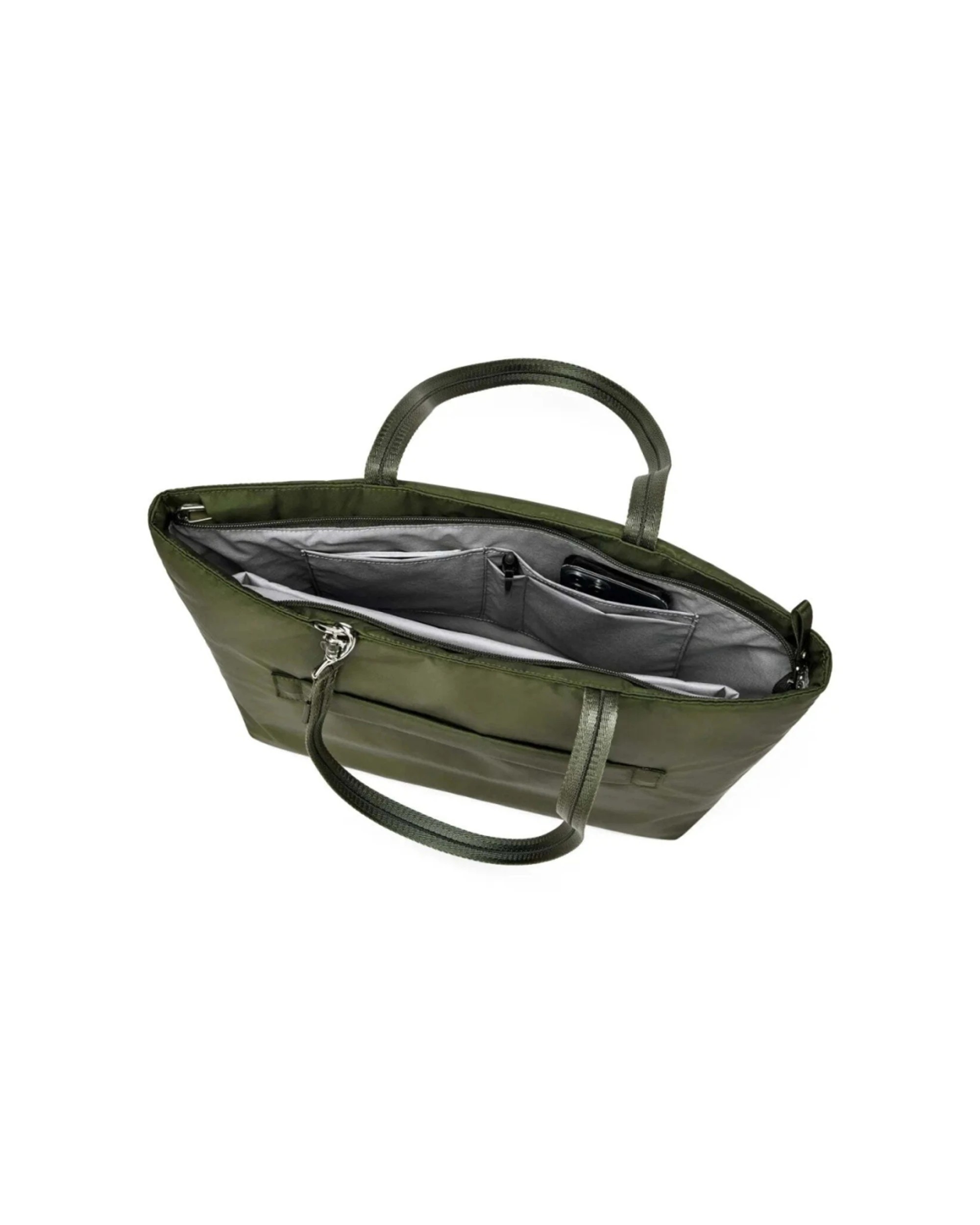 3 Pacsafe W Anti-Theft RFID Blocking Carryall 13in Laptop Tote Bag Secure Travel Bag Olive - Green, 3 of 8
